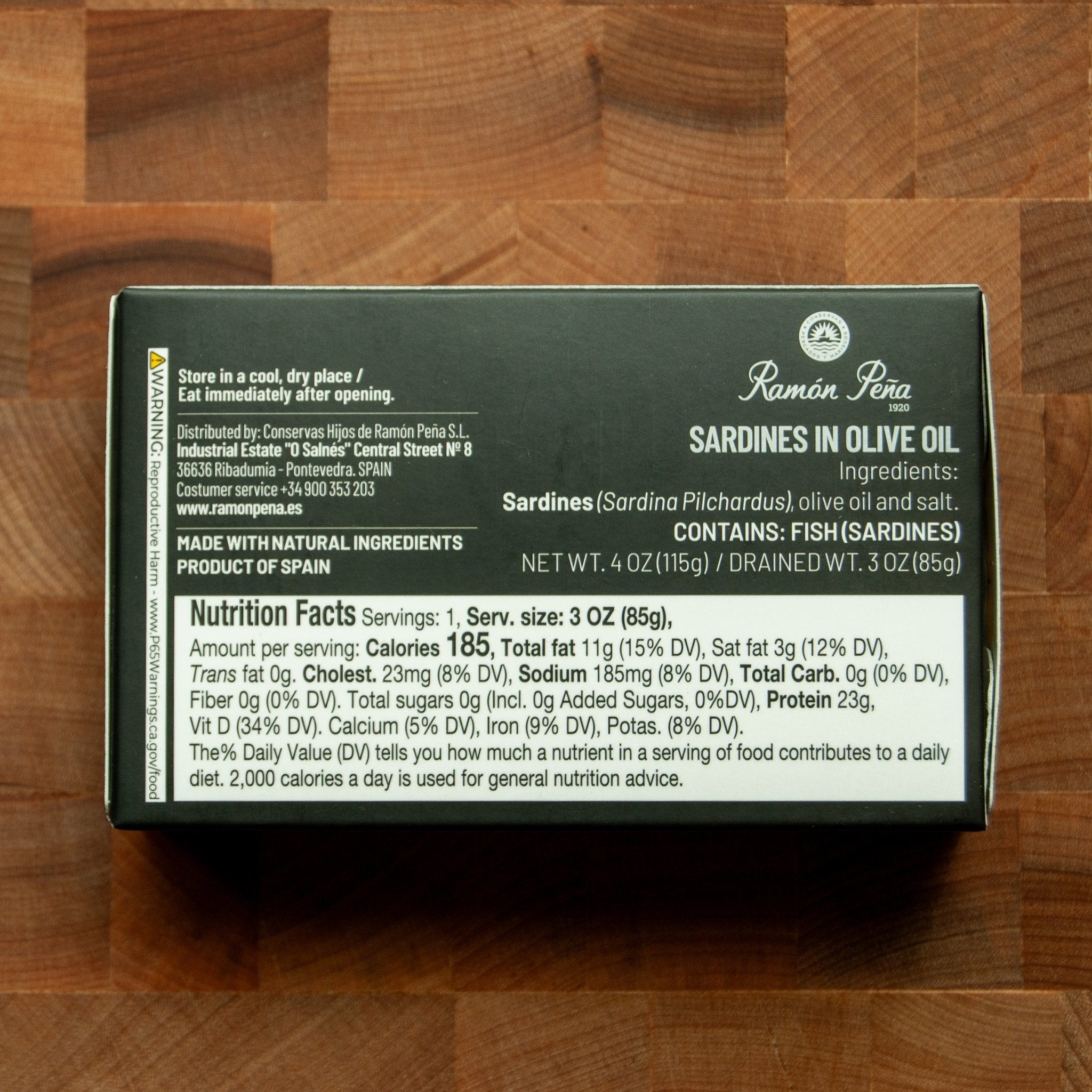 Ramon Peña - 3/5 Sardines in Olive Oil, Silver Line - FishNook Tinned Seafood Co.