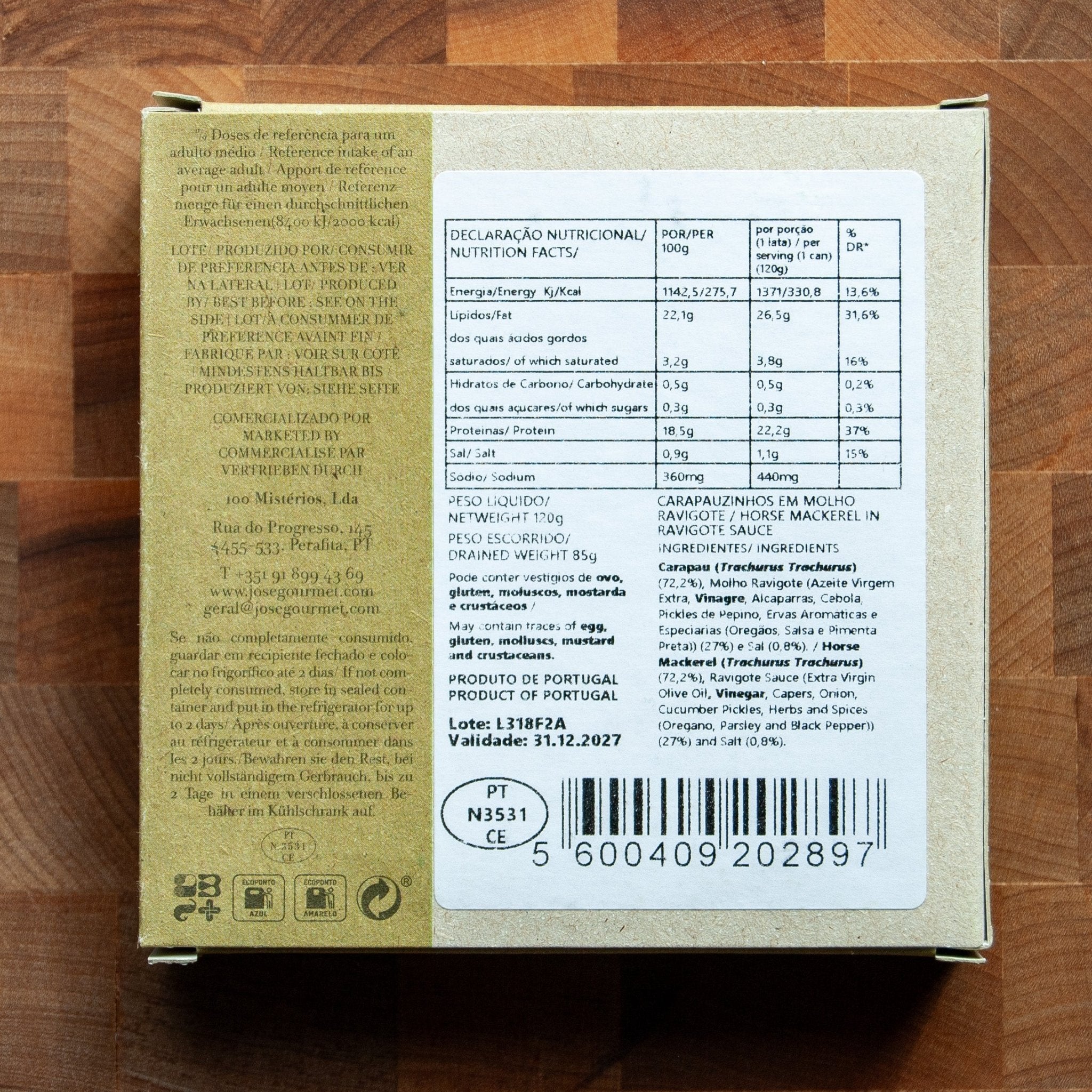 ABC+ - Horse Mackerel "Ravigote" Sauce - FishNook Tinned Seafood Co.