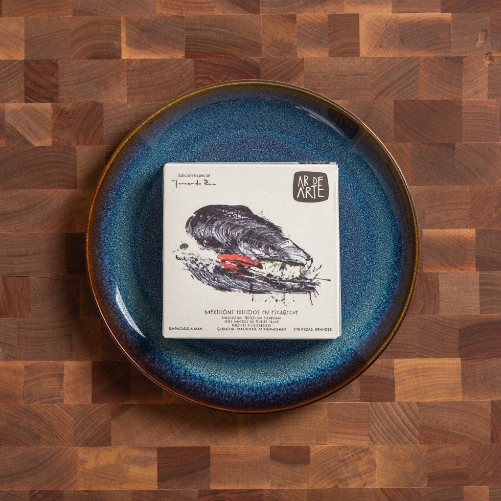 Ar De Arte - Fried Galician Mussels in Escabeche Sauce - FishNook Tinned Seafood Co.