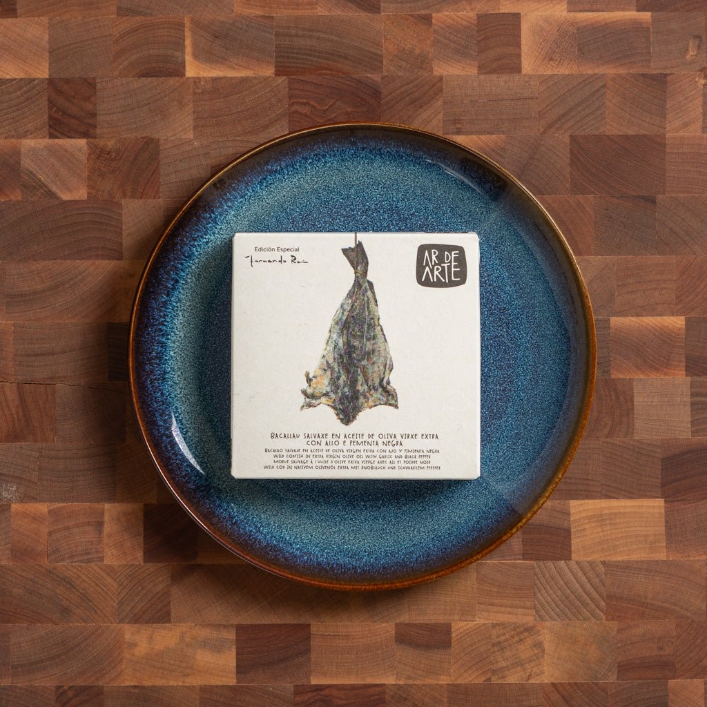 Ar De Arte - Wild Cod in Olive Oil w/ Garlic & Black Peppercorns - FishNook Tinned Seafood Co.