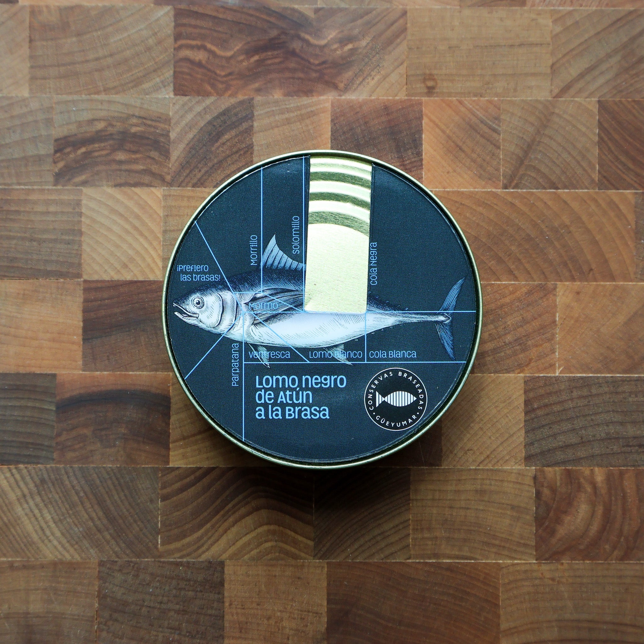 Gueyu Mar - Chargrilled Bluefin Tuna Tenderloin (Lomo Negro) - FishNook Tinned Seafood Co.