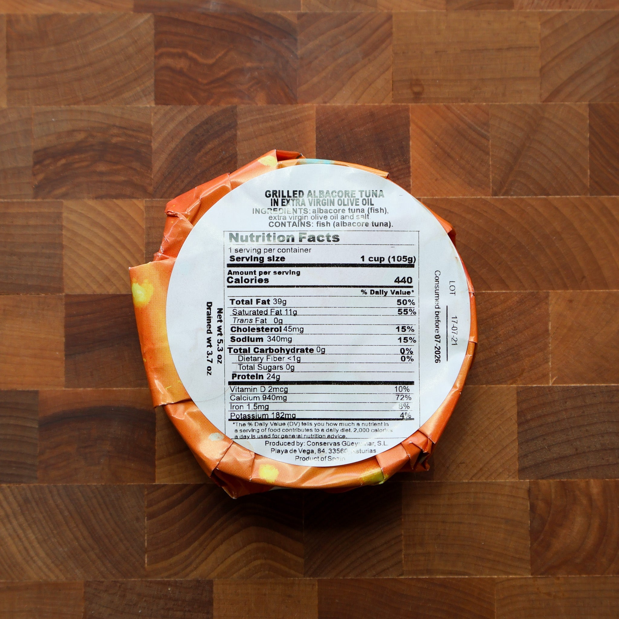 Gueyu Mar - Chargrilled Bonito (Albacore) in EVOO - FishNook Tinned Seafood Co.