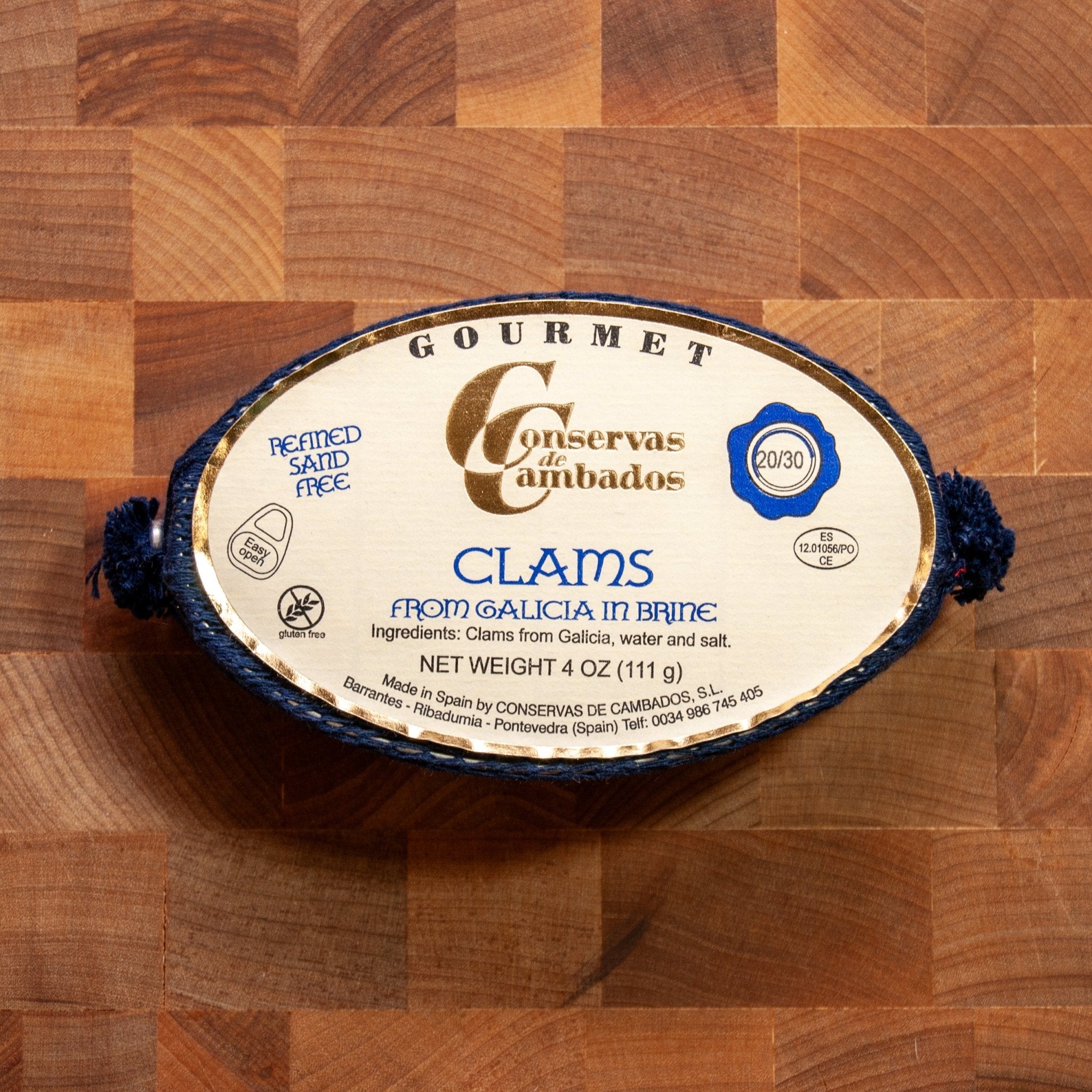 Conservas de Cambados - Galician Clams in Brine 20/30 - FishNook Tinned Seafood Co.