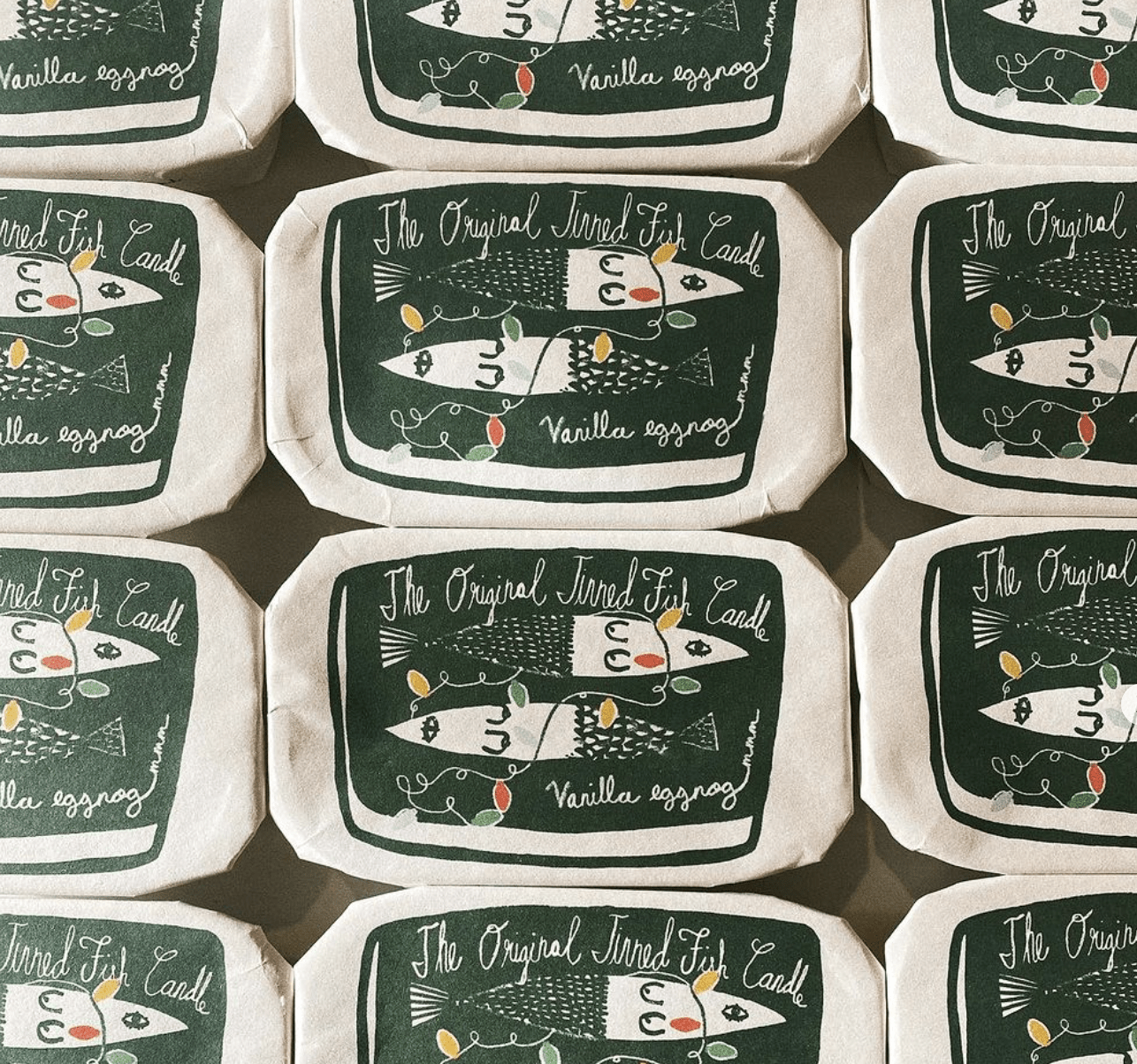 Tinned Candle - Tinned Fish Candle - Vanilla Eggnog - FishNook Tinned Seafood Co.