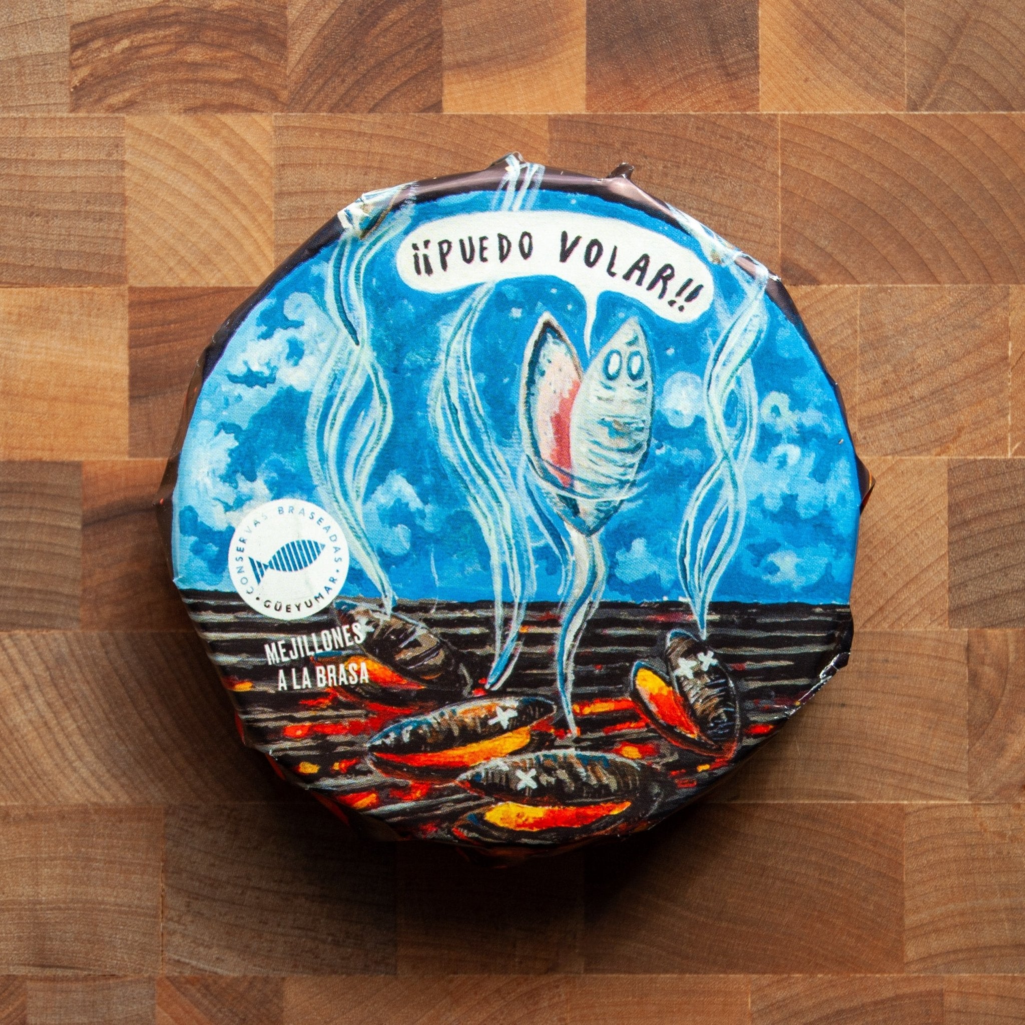 Gueyu Mar - Chargrilled Mussels in Escabeche Sauce 14/16 - FishNook Tinned Seafood Co.