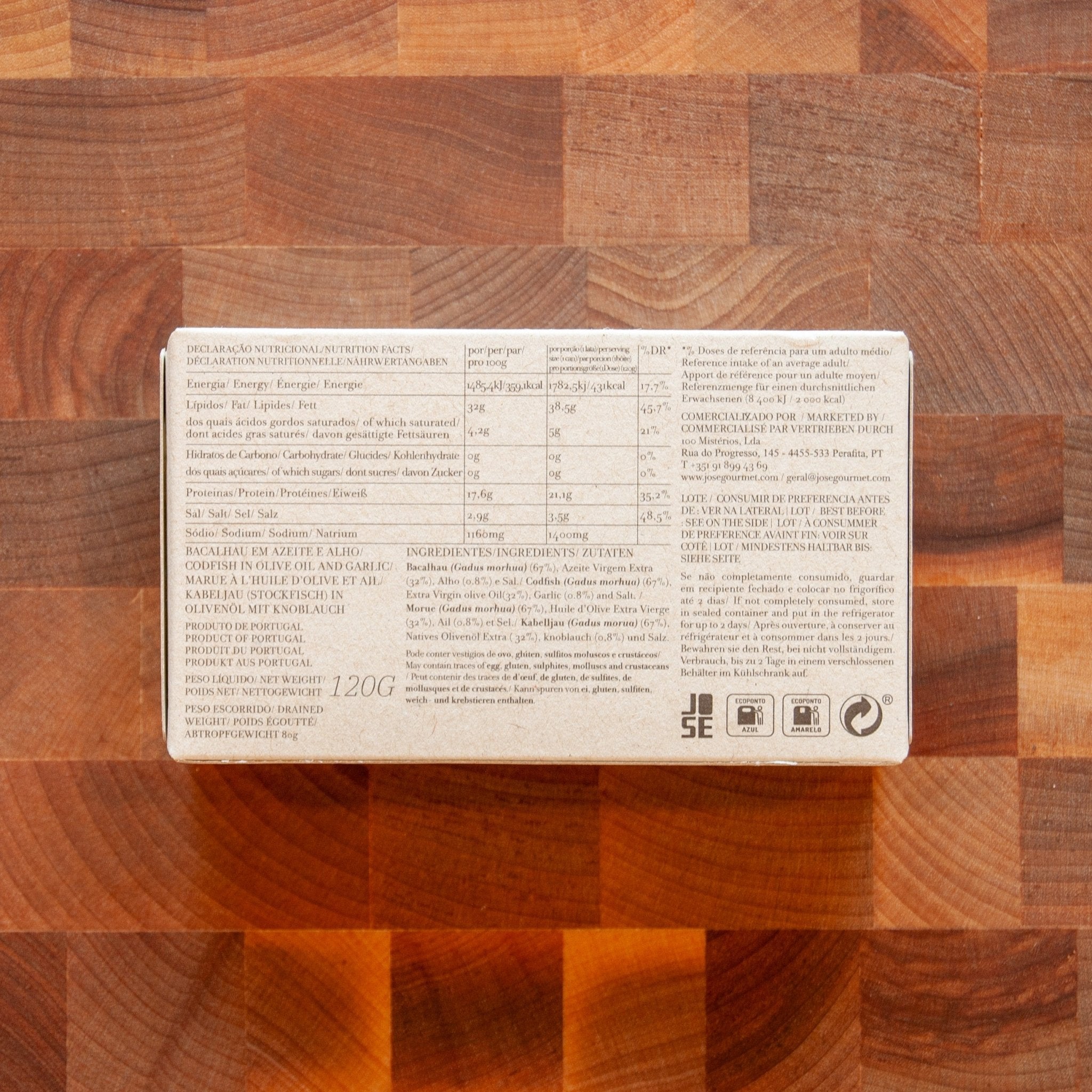 Jose Gourmet - Codfish in Olive Oil & Garlic - FishNook Tinned Seafood Co.