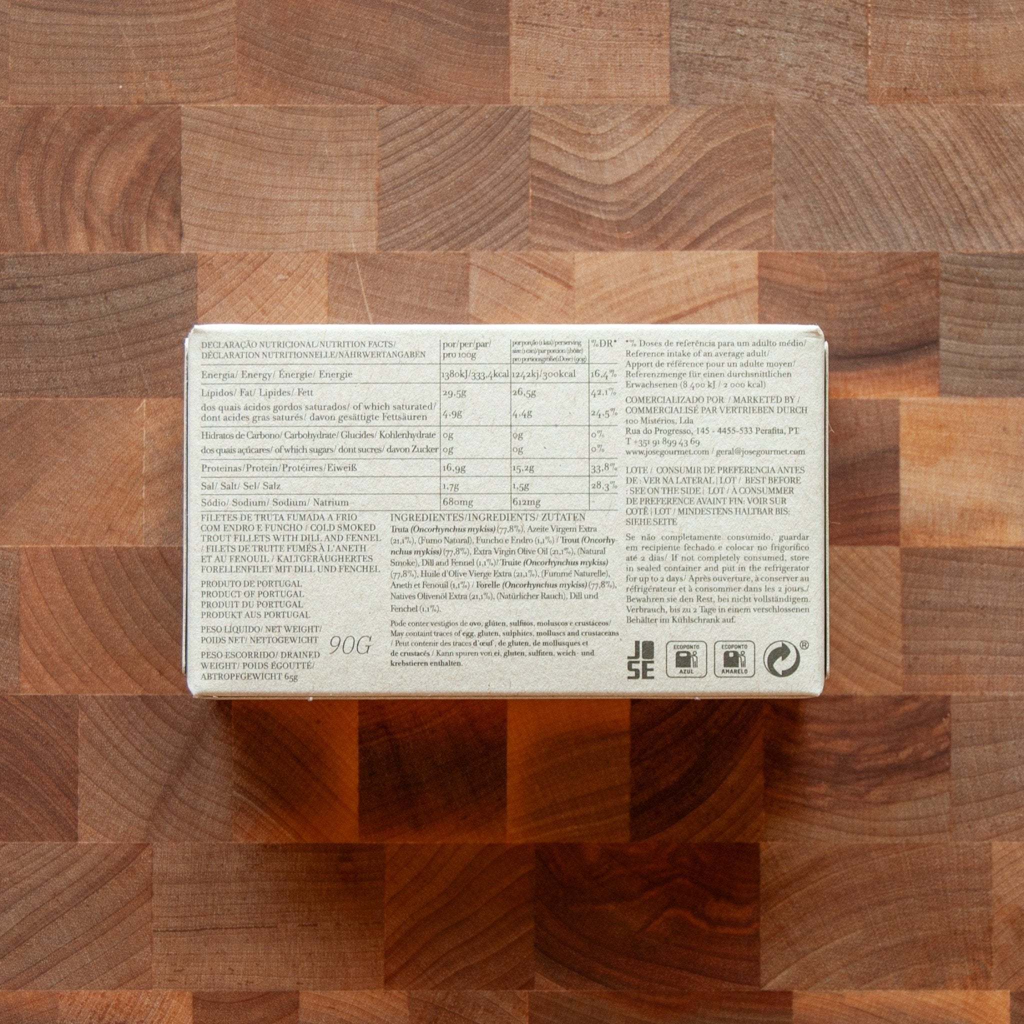 Jose Gourmet - Cold - Smoked Trout Fillets w/ Dill & Fennel - FishNook Tinned Seafood Co.