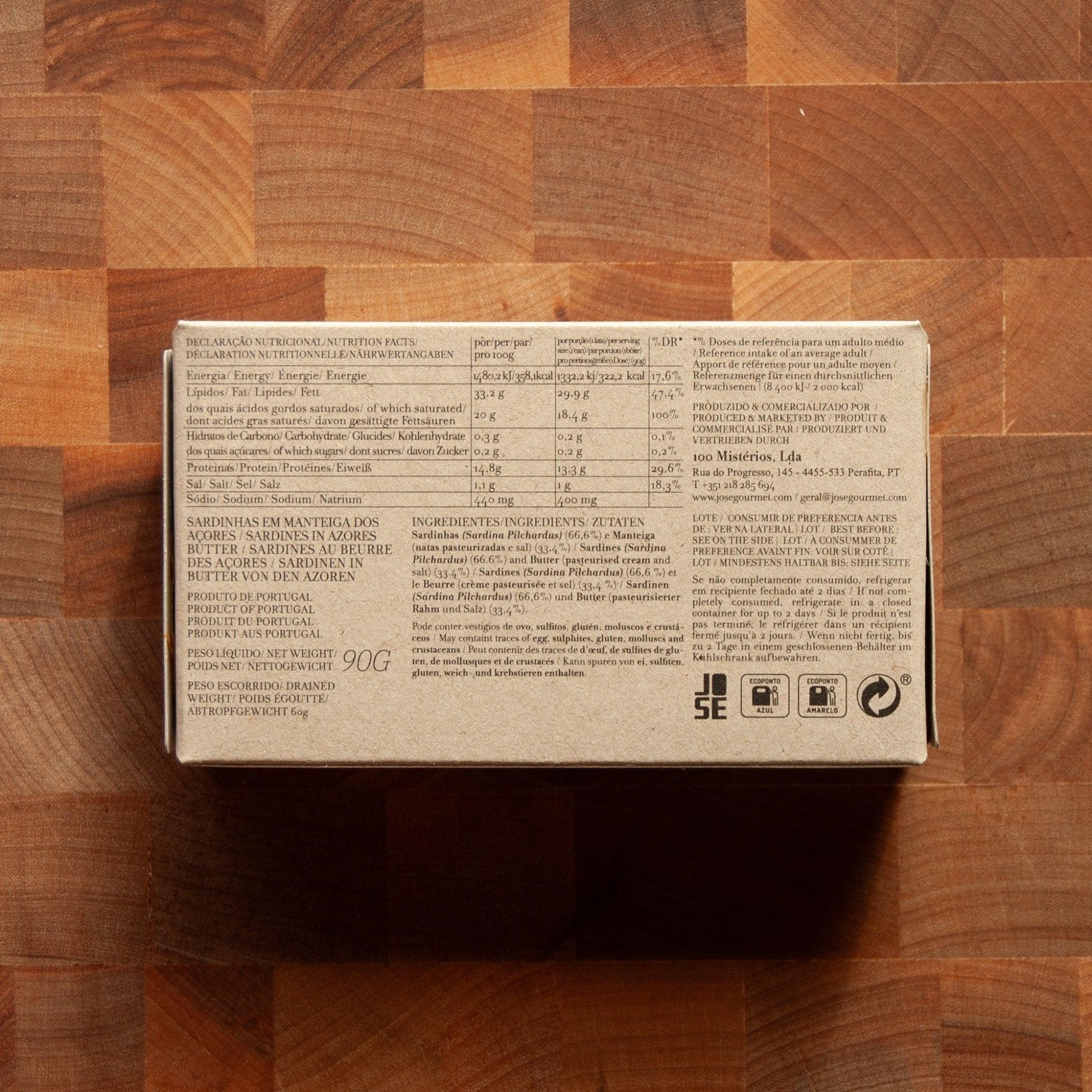 Jose Gourmet - Sardines in Azores Butter - FishNook Tinned Seafood Co.
