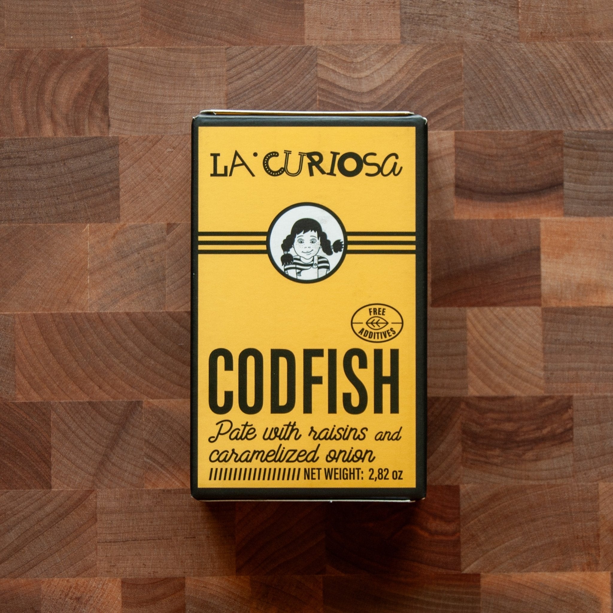 La Curiosa - Codfish Paté with Raisins & Caramelized Onion - FishNook Tinned Seafood Co.
