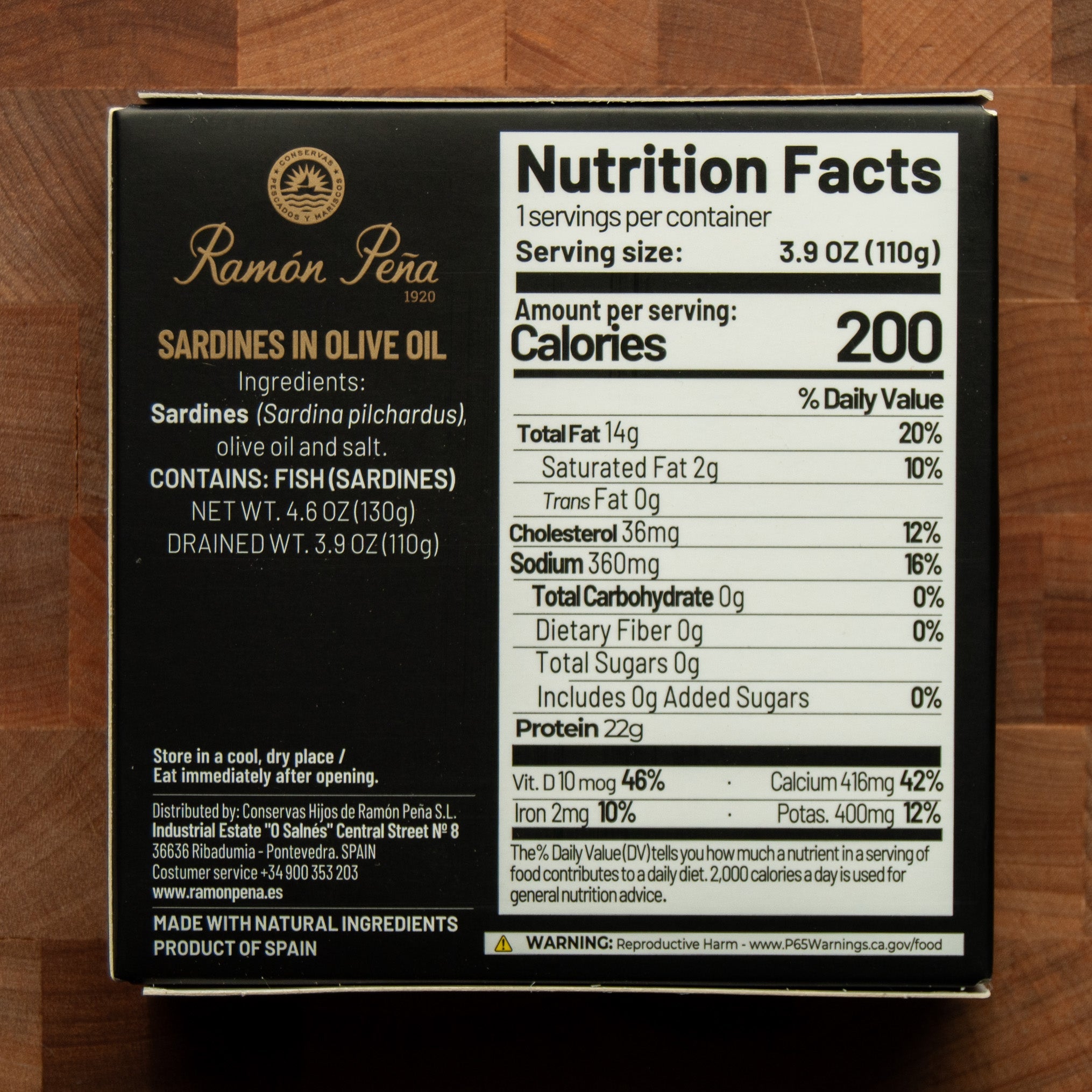 Ramon Peña - 25/30 Very Small Sardines in Olive Oil - FishNook Tinned Seafood Co.