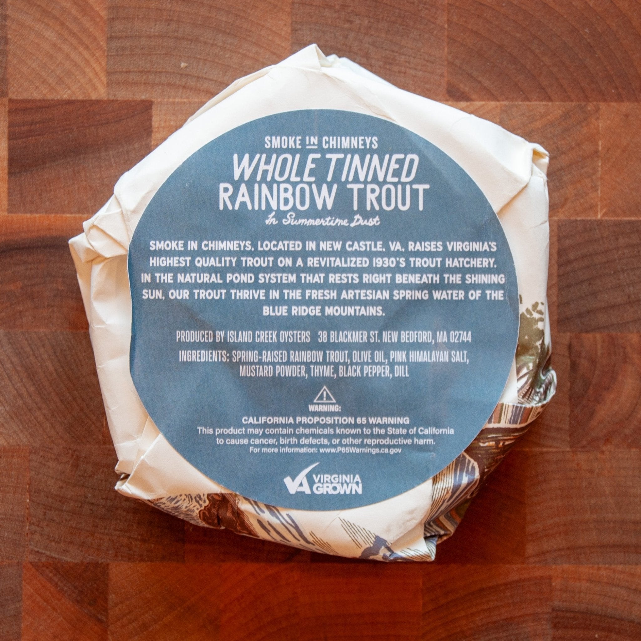 Smoke in Chimneys - Rainbow Troutlings w/ Summertime Dust - FishNook Tinned Seafood Co.