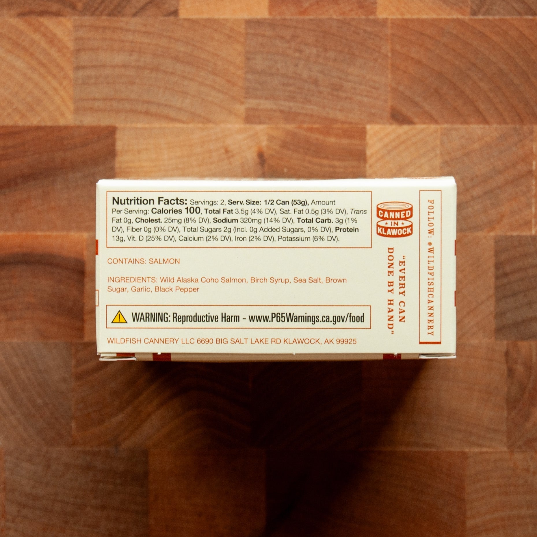 Wildfish Cannery - Smoked Coho Salmon in Birch Syrup (Limited) - FishNook Tinned Seafood Co.