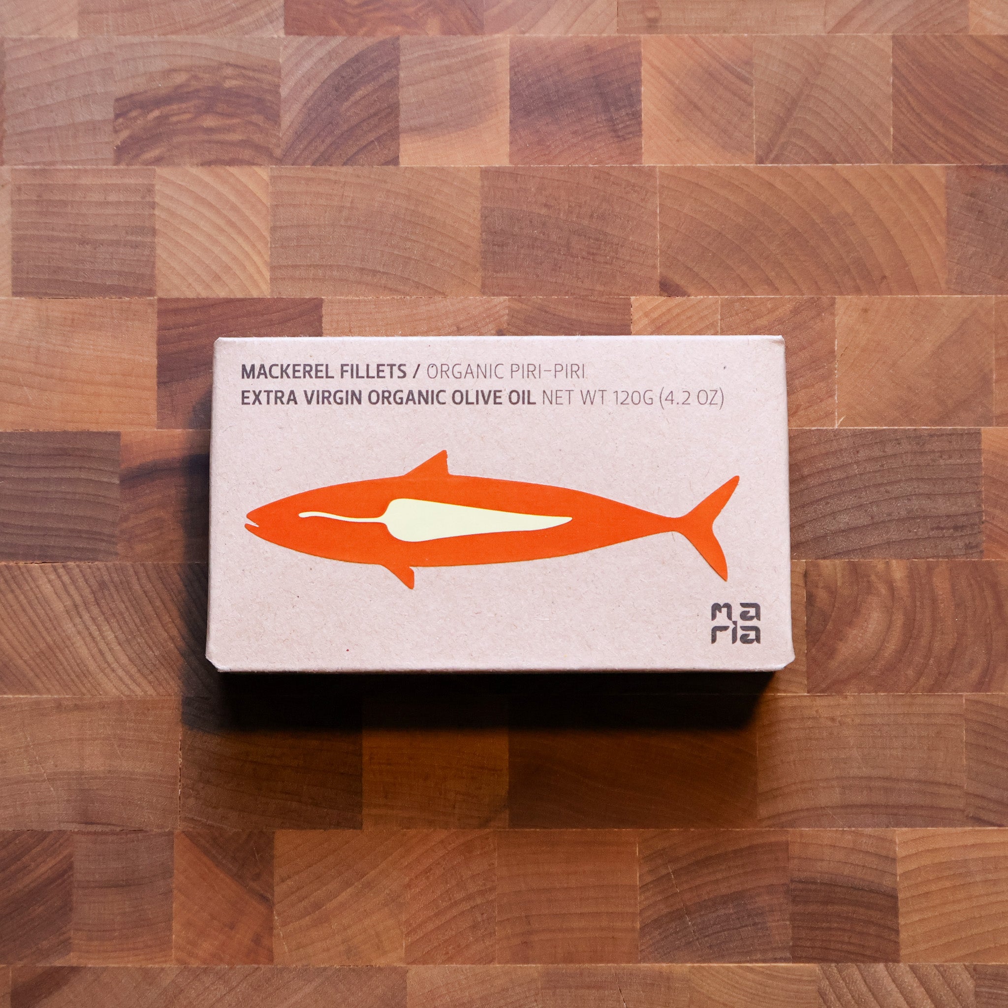 Maria Organic - Spiced Mackerel Fillets in EVOO - FishNook Tinned Seafood Co.