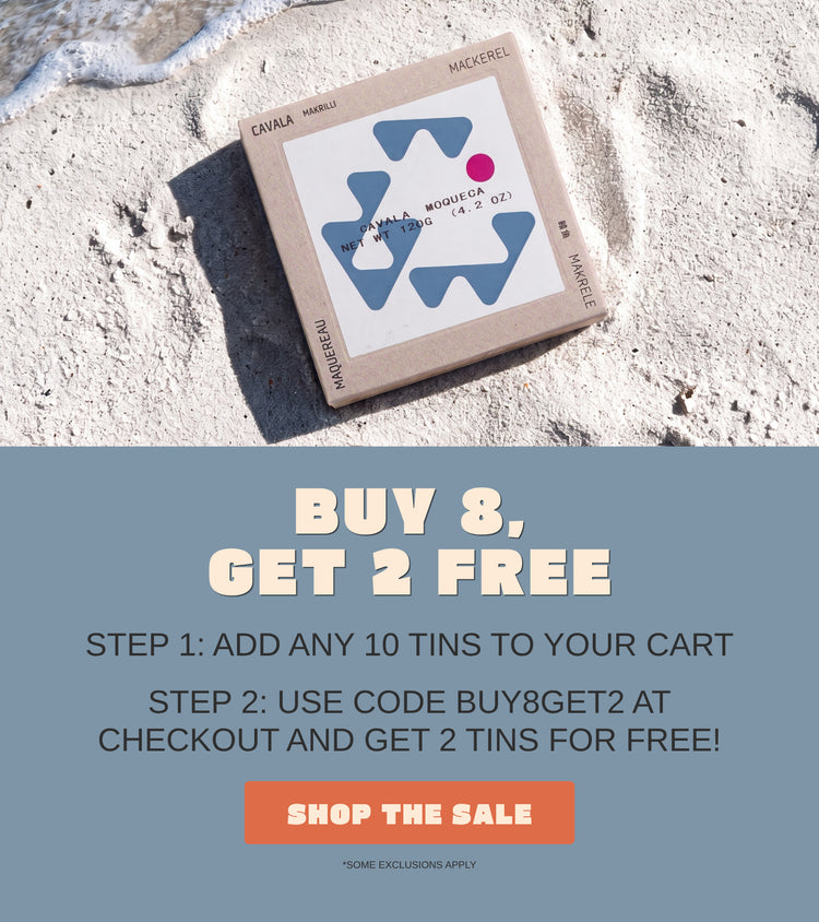 Buy any 8 tins, get 2 FREE with code: BUY8GET2