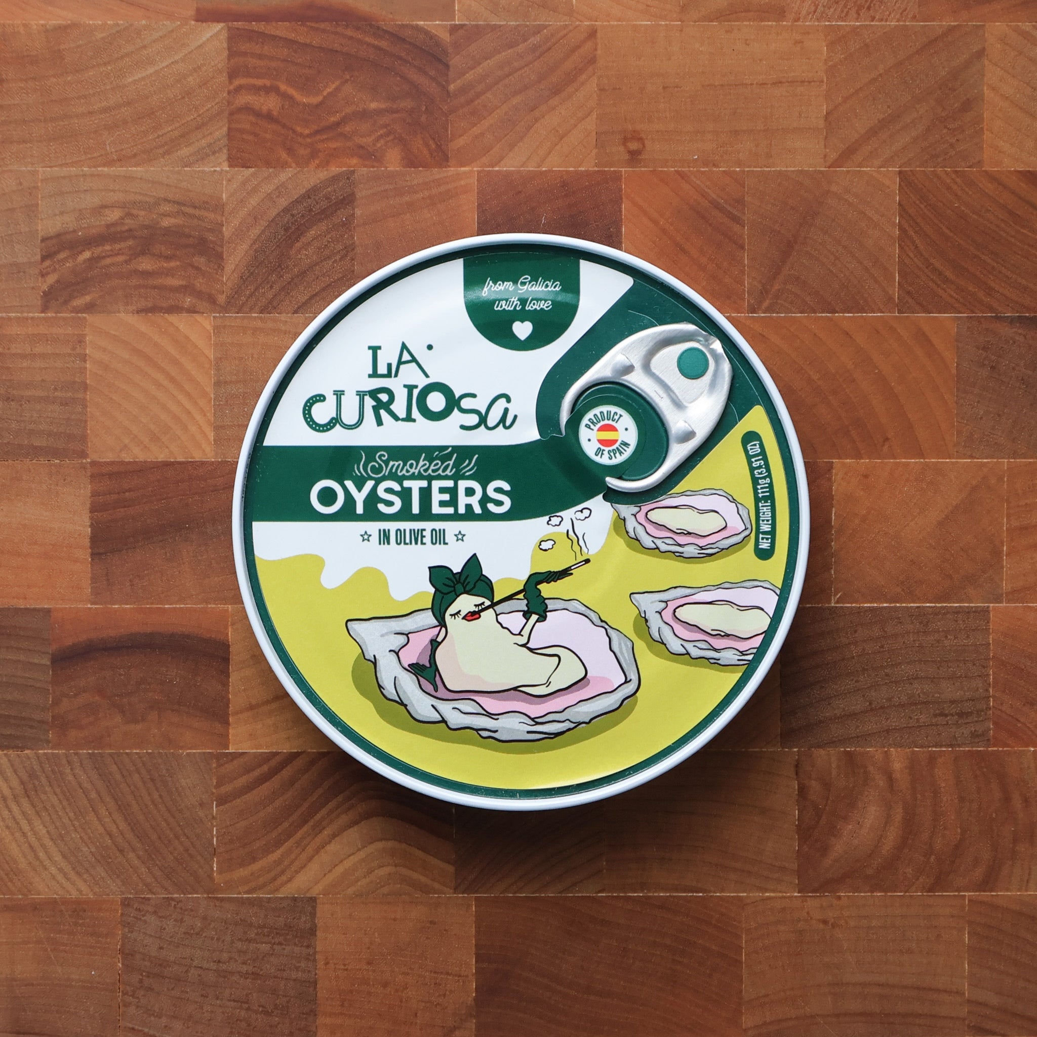 Lightly Smoked Oysters in Olive Oil