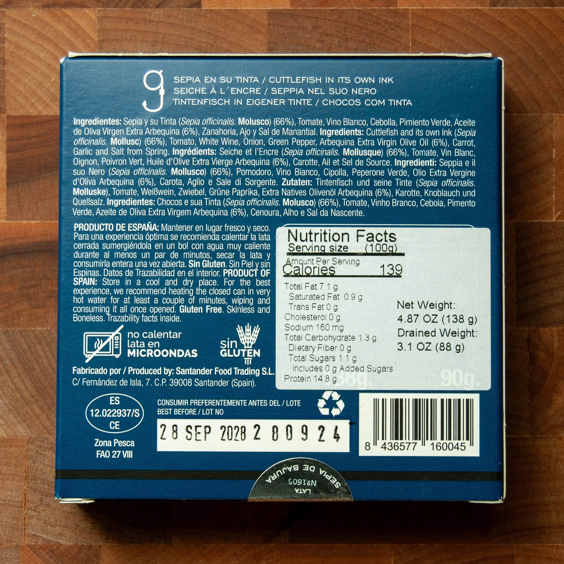 Alalunga Cuttlefish in Ink - FishNook Tinned Seafood Co.