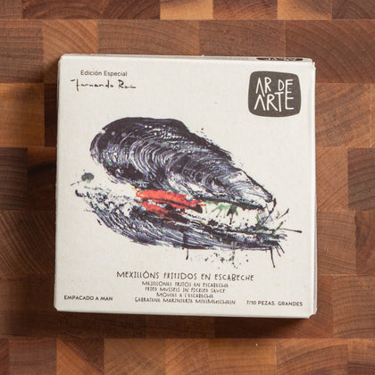 Ar De Arte - Fried Galician Mussels in Escabeche Sauce - FishNook Tinned Seafood Co.