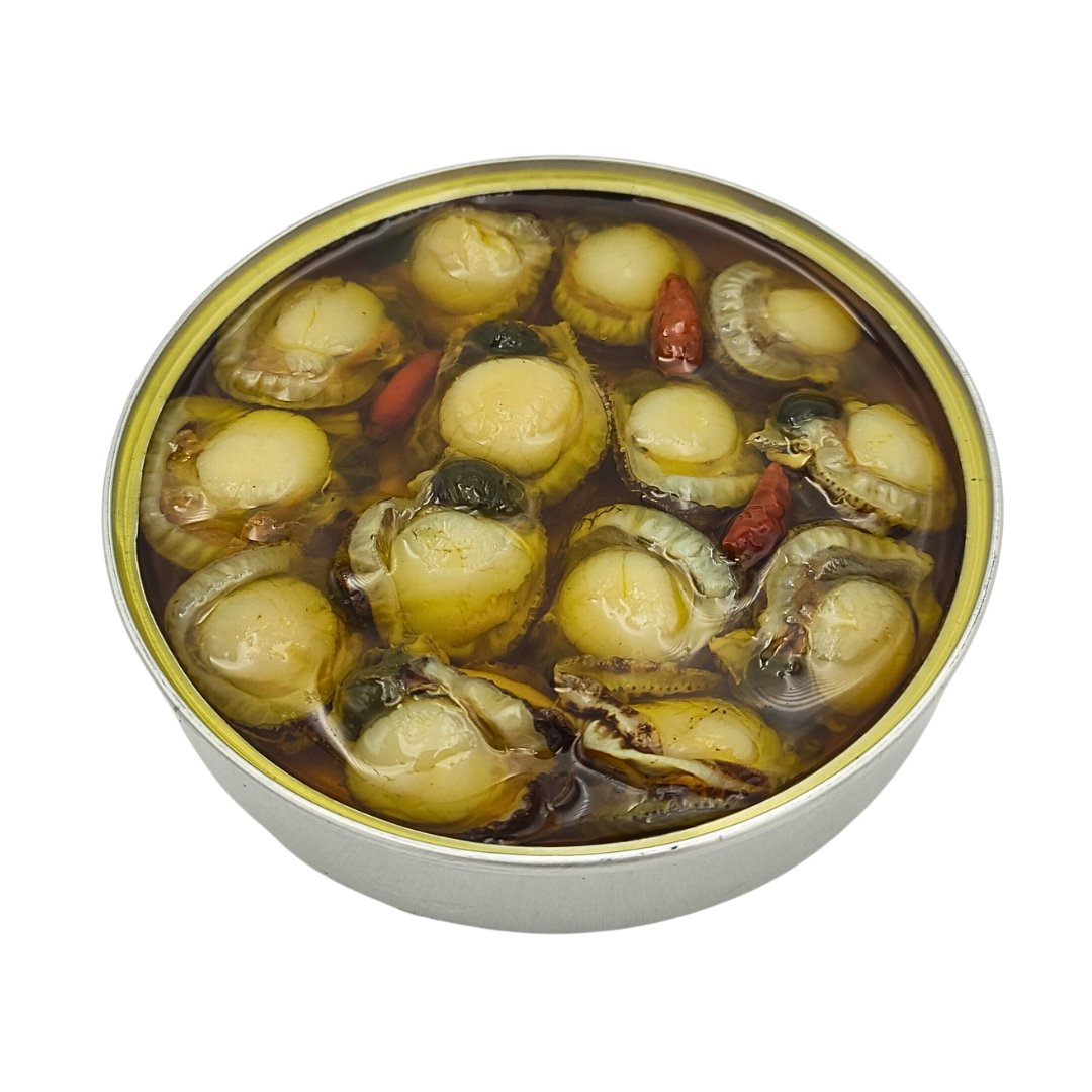 Ar De Arte Scallops in Olive Oil with Garlic & Chili - FishNook Tinned Seafood Co.