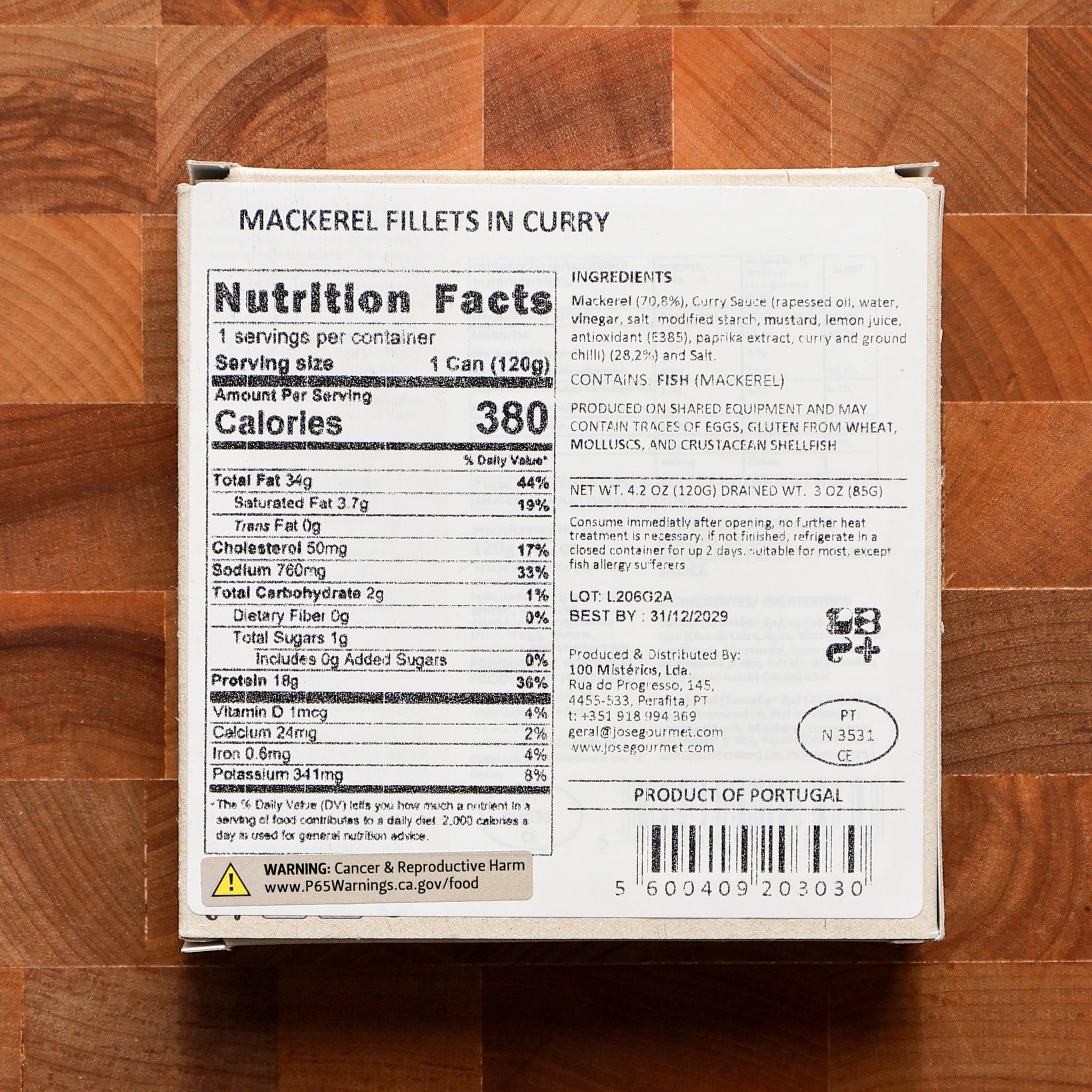 ABC+ - Mackerel Fillets in Curry Sauce - FishNook Tinned Seafood Co.