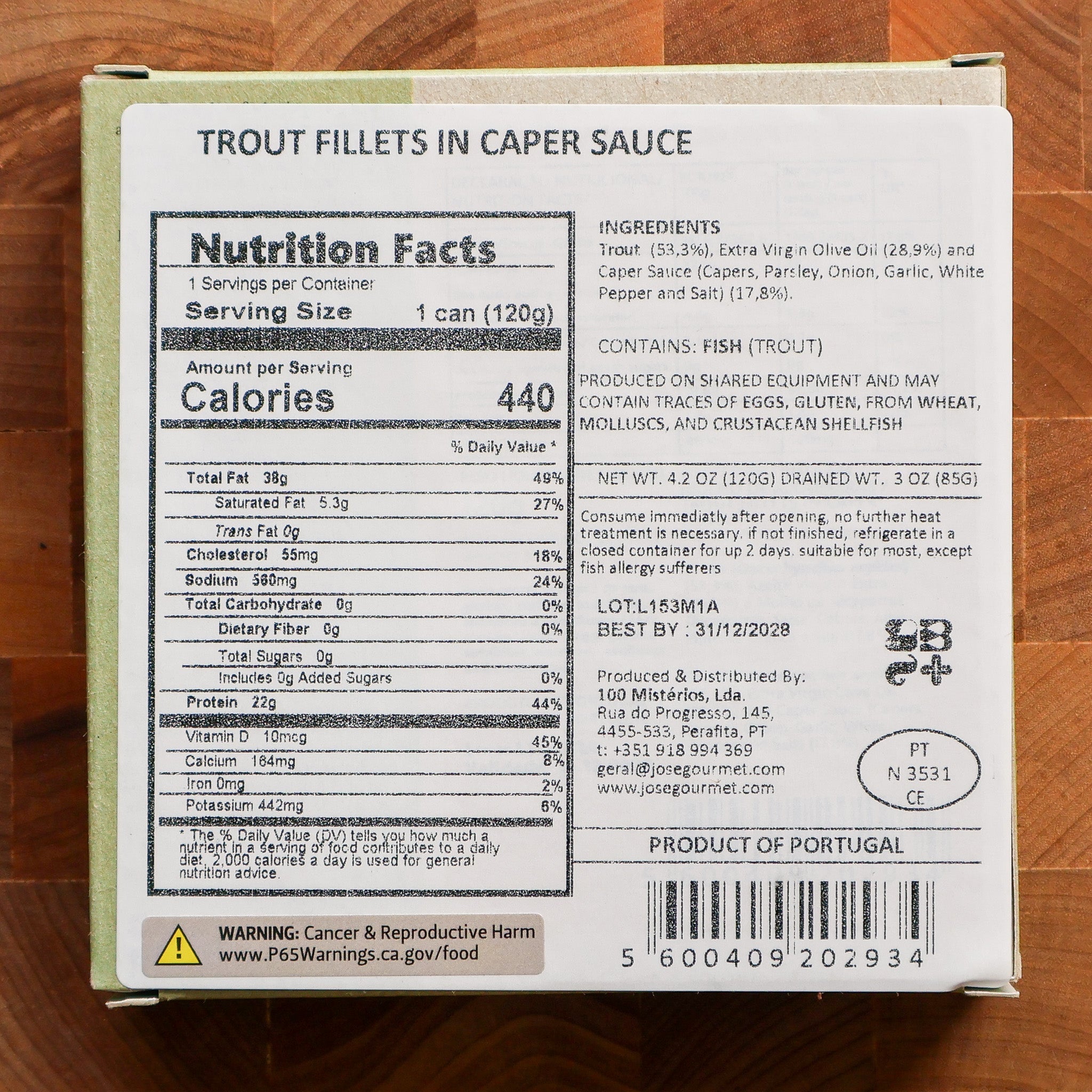 ABC+ Trout in Capers Sauce | FishNook Tinned Seafood Co.