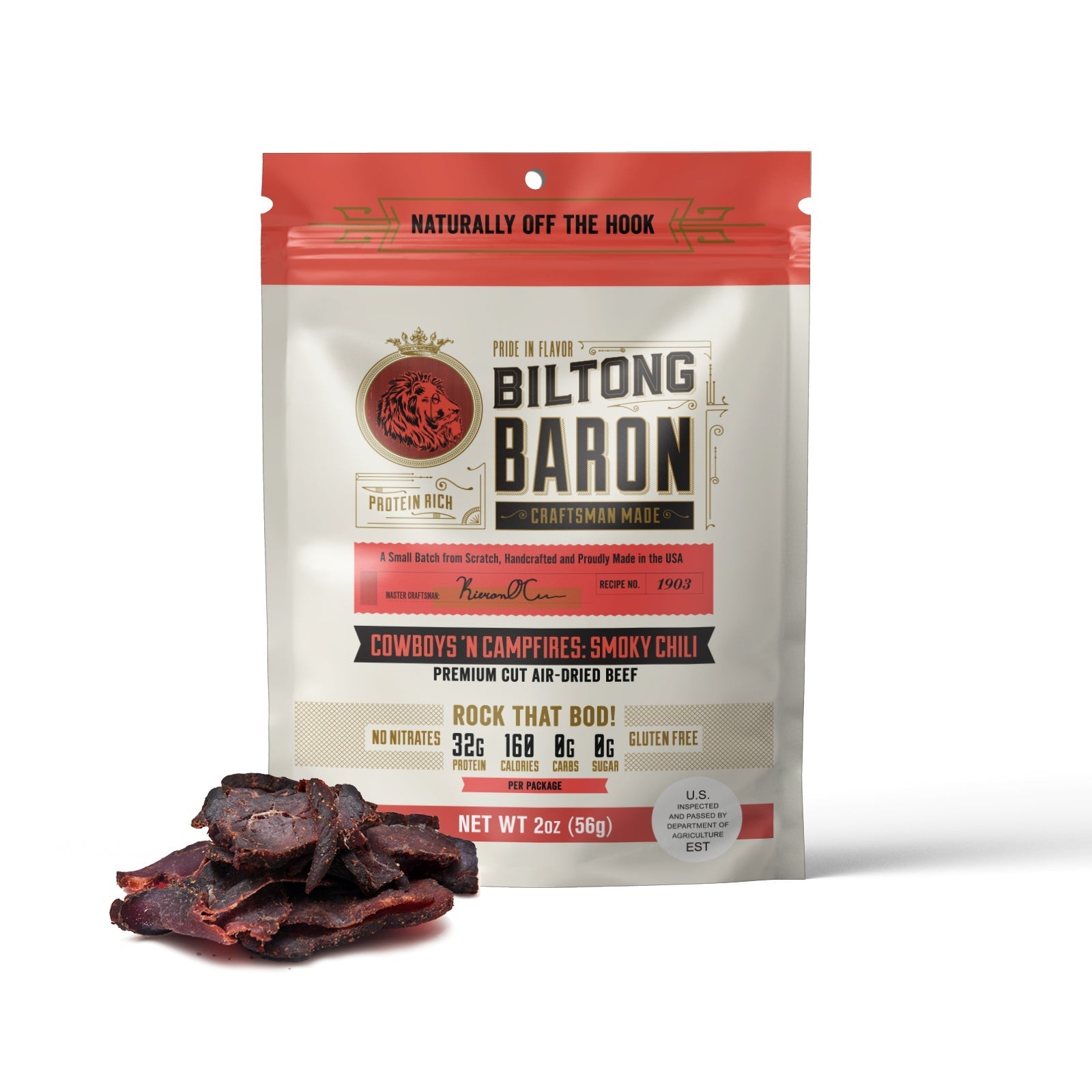 Biltong Baron - Cowboys 'N Campfires: Smoky Chili Biltong - FishNook Tinned Seafood Co.