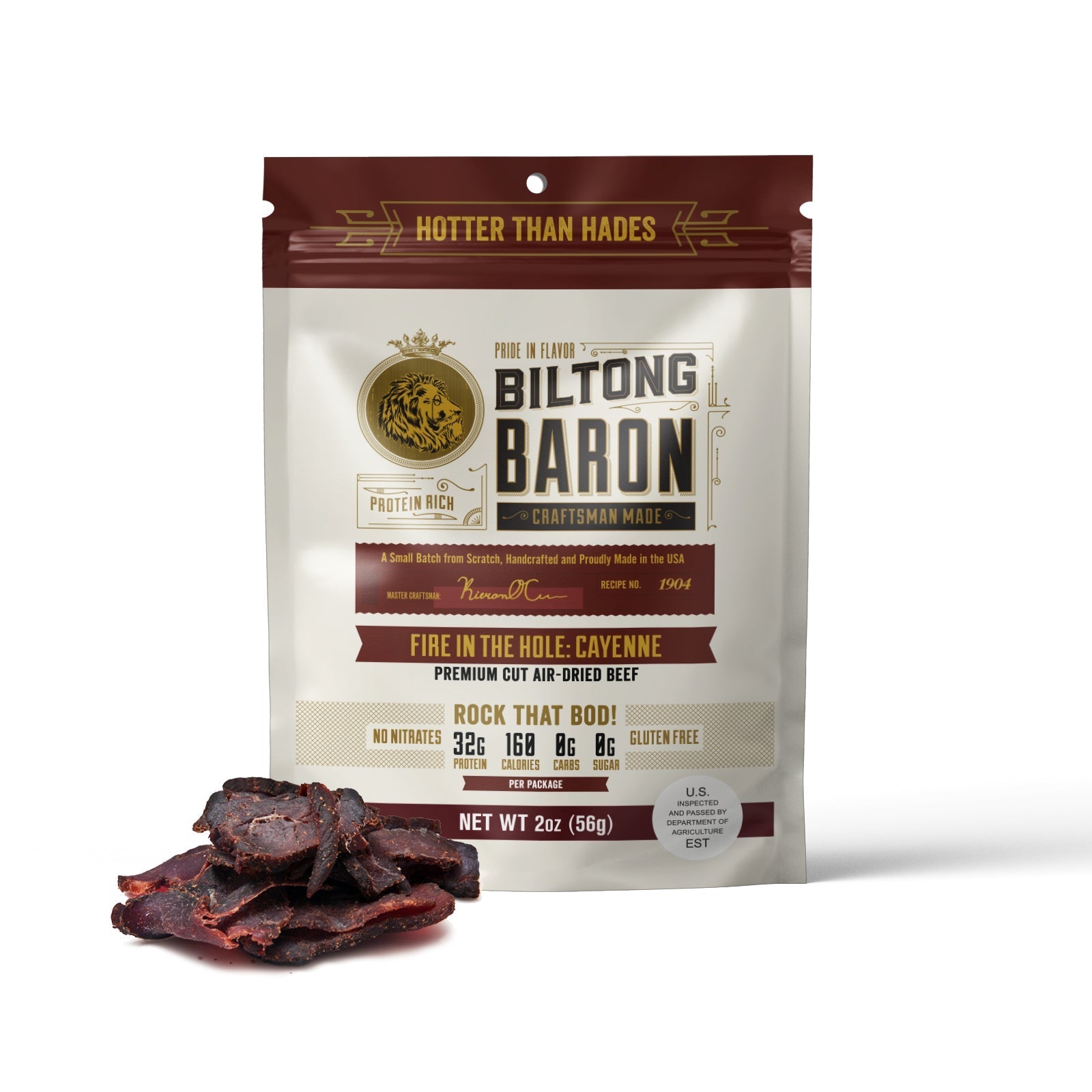 Biltong Baron - Fire in the Hole: Spicy Cayenne Biltong - FishNook Tinned Seafood Co.