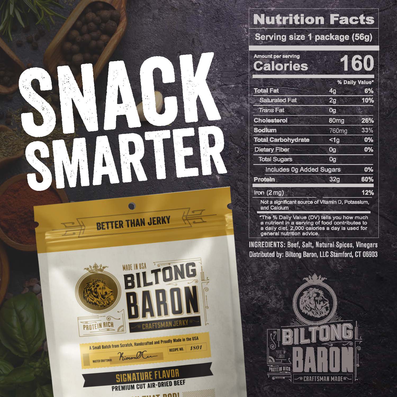 Biltong Baron - Four - Bag Biltong Multi - Pack Medley - FishNook Tinned Seafood Co.