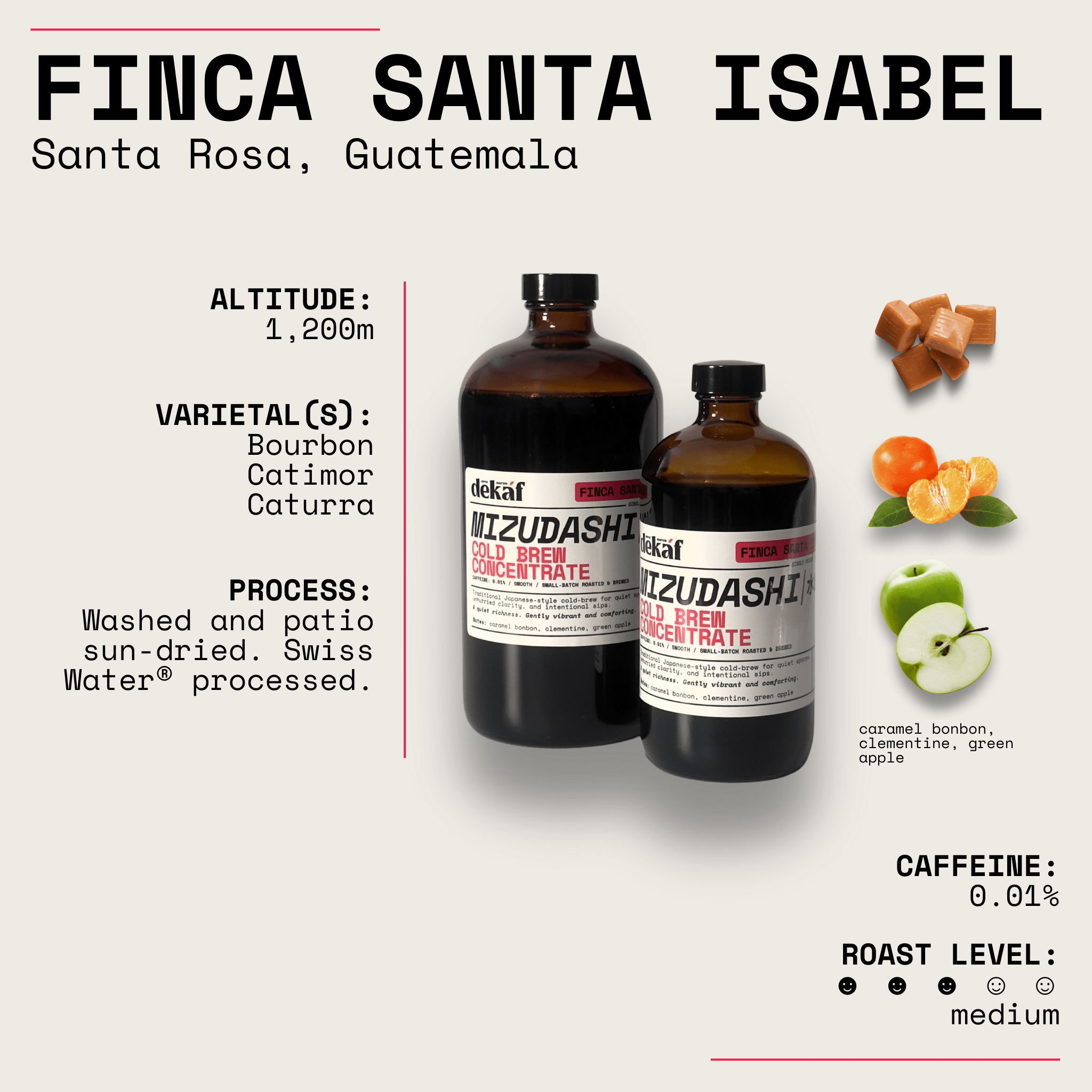DEKÁF - Guatemala Finca Santa Isabel Mizudashi Decaf Cold Brew Concentrate - FishNook Tinned Seafood Co.