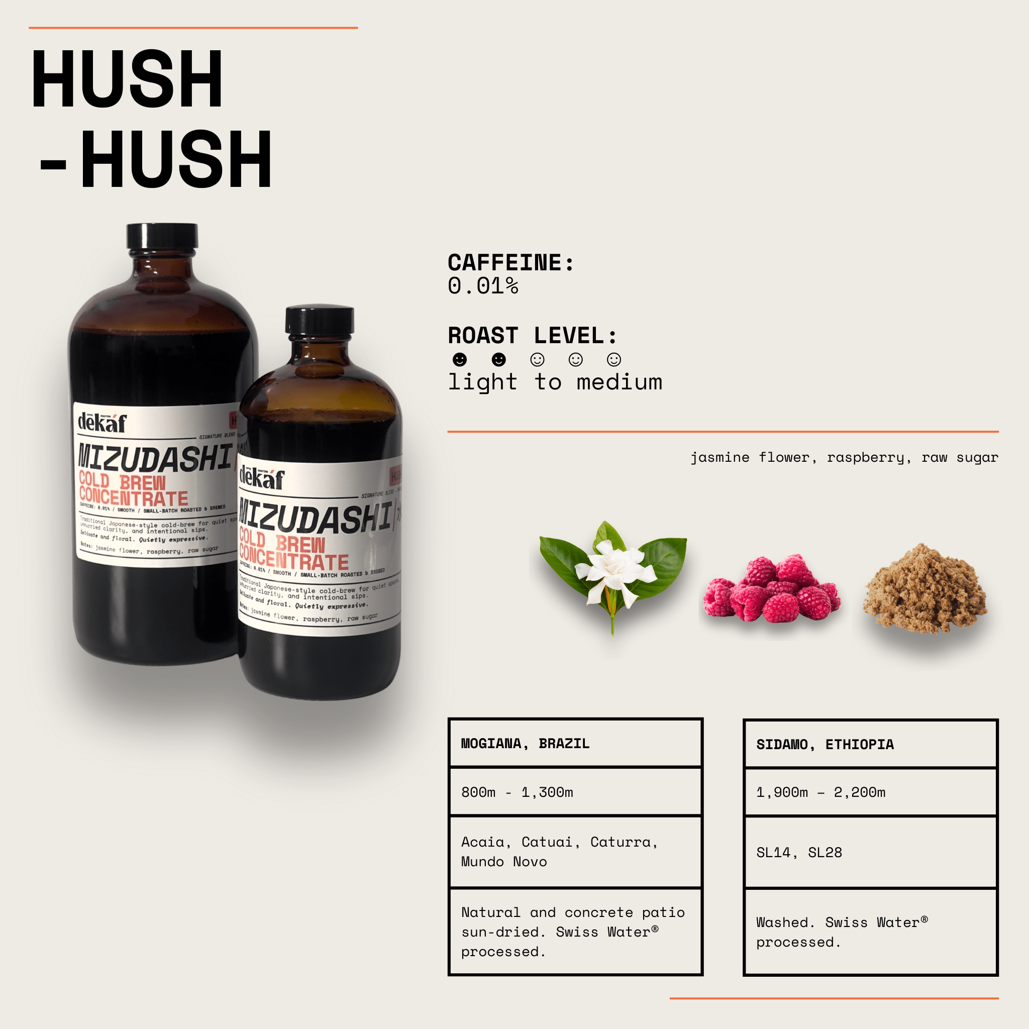 DEKÁF - Hush - Hush Mizudashi Decaf Cold Brew Concentrate - FishNook Tinned Seafood Co.