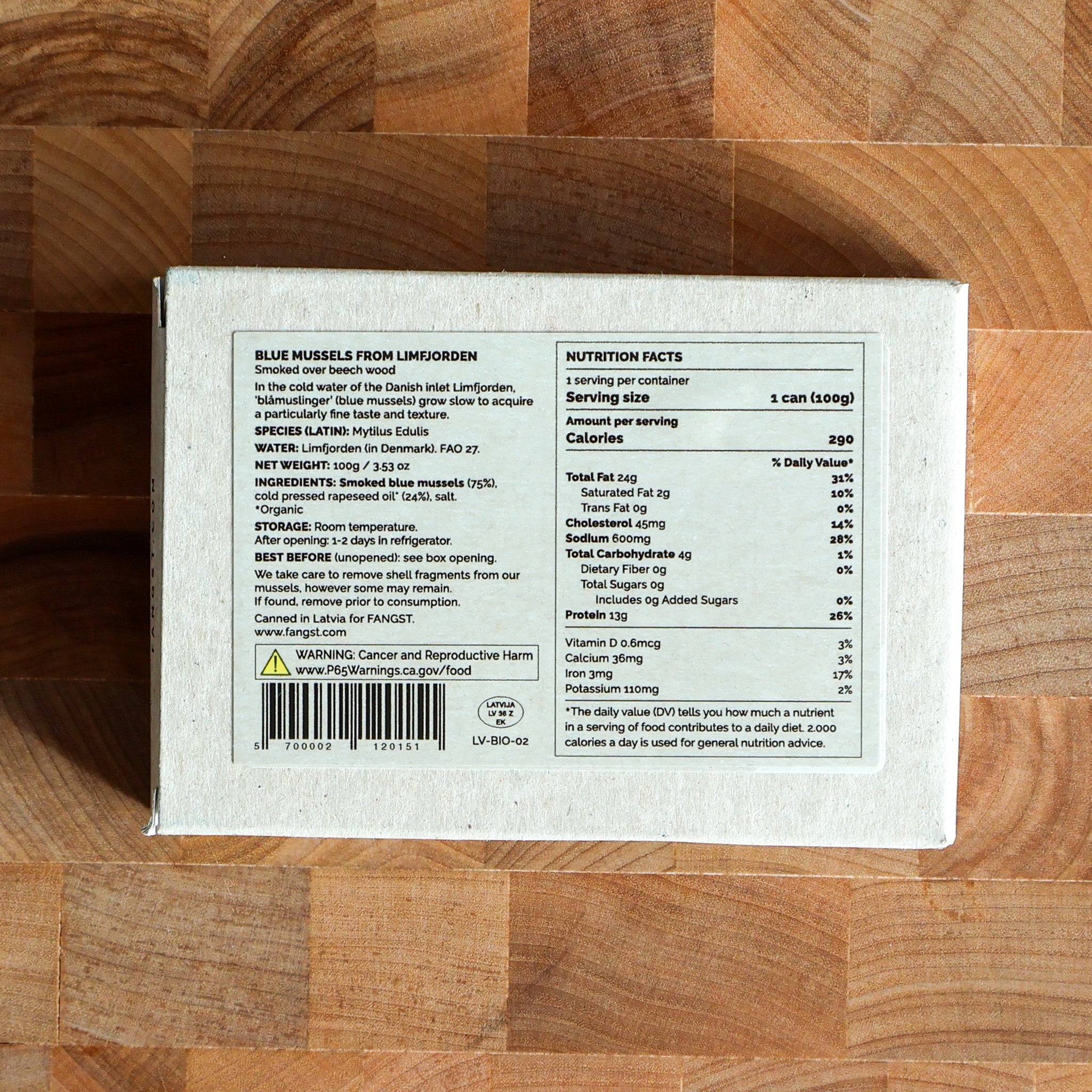 Fangst - Beechwood Smoked Limfjord Blue Mussels - FishNook Tinned Seafood Co.