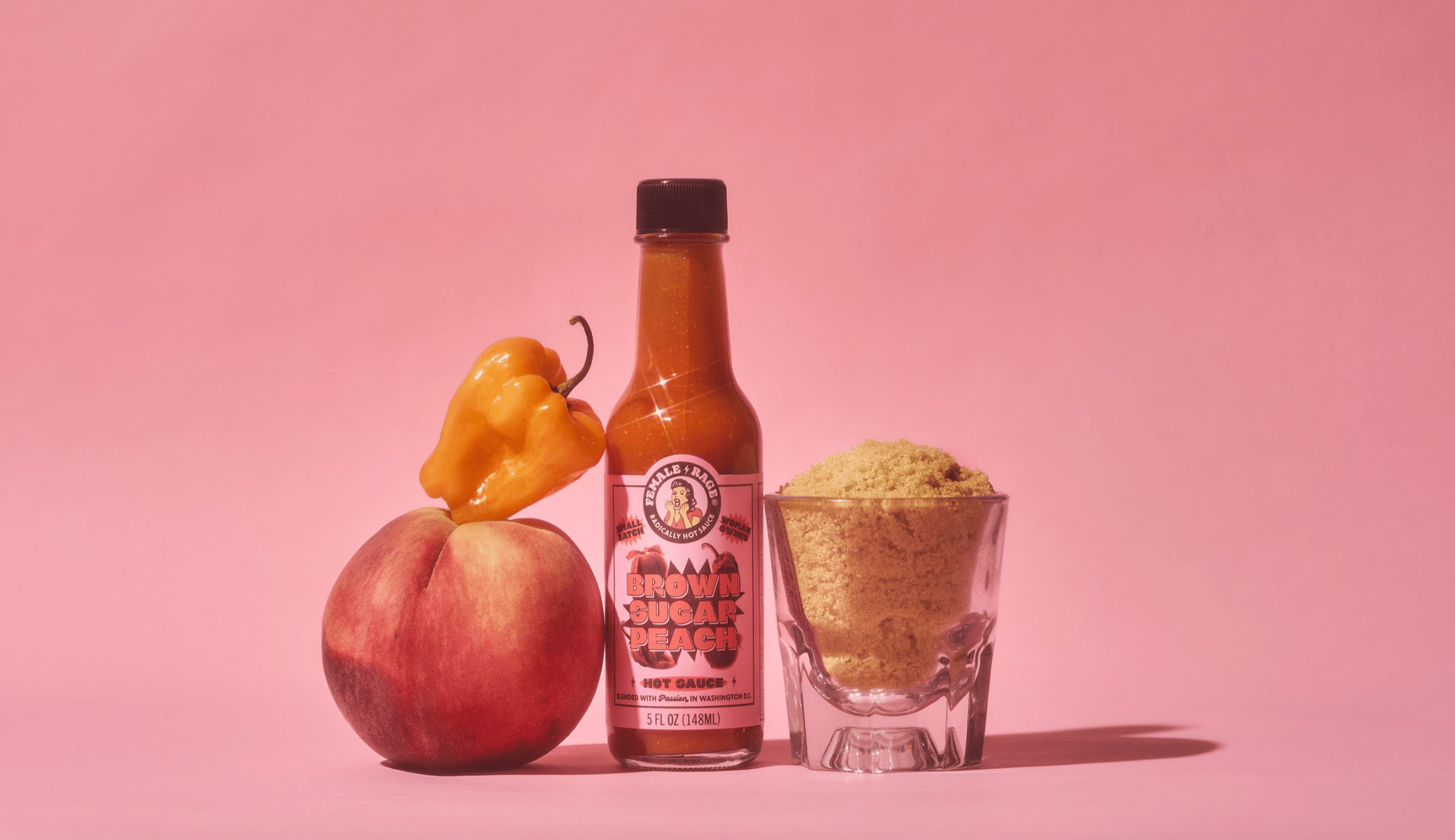 Female Rage Hot Sauce - Brown Sugar Peach Hot Sauce - FishNook Tinned Seafood Co.