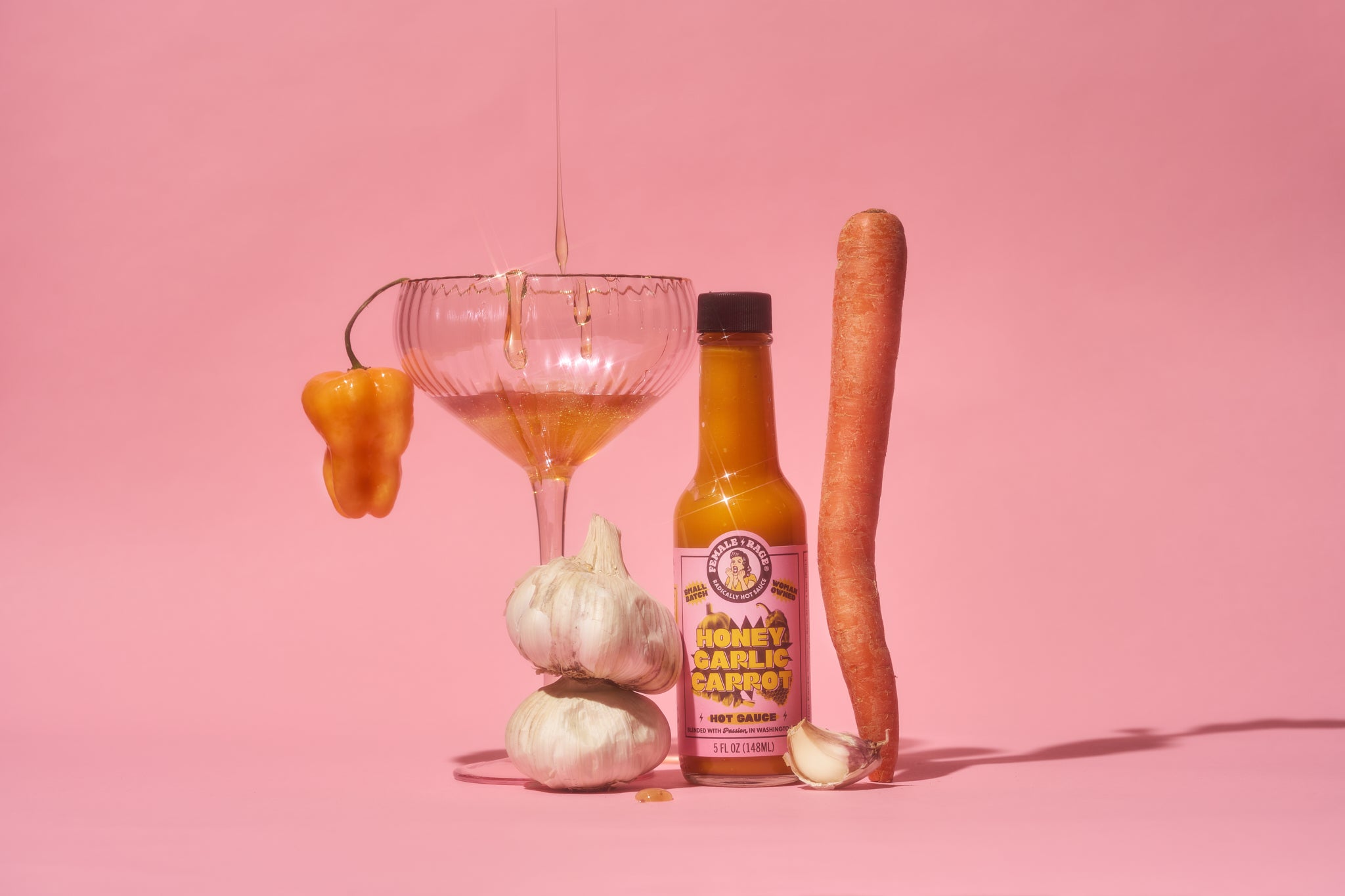 Female Rage Hot Sauce - Honey Garlic Carrot Hot Sauce - FishNook Tinned Seafood Co.