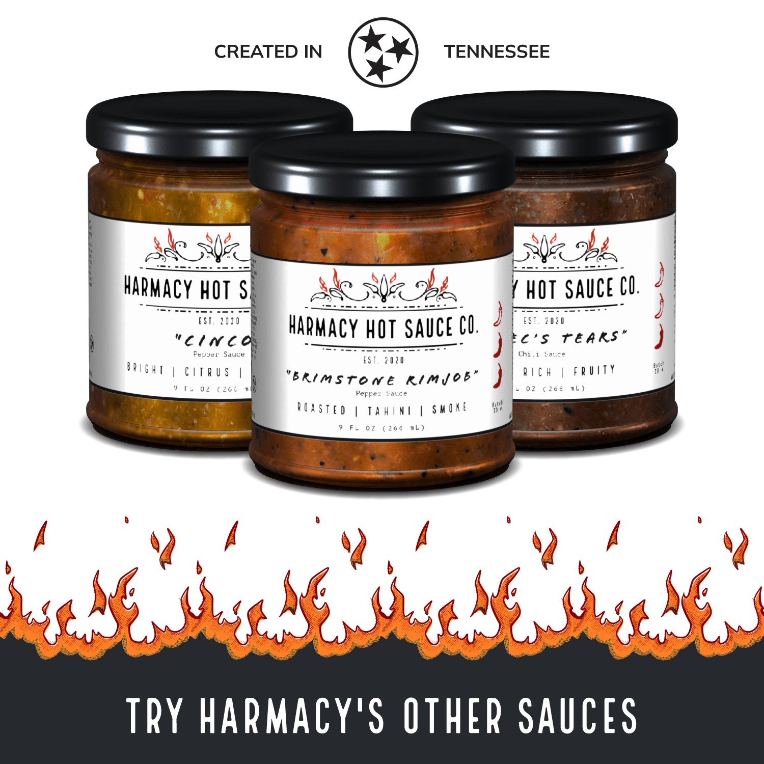 Harmacy Hot Sauce Co. - Buffalo Soldier - Grilled Pineapple Jerk Sauce (9oz) - FishNook Tinned Seafood Co.