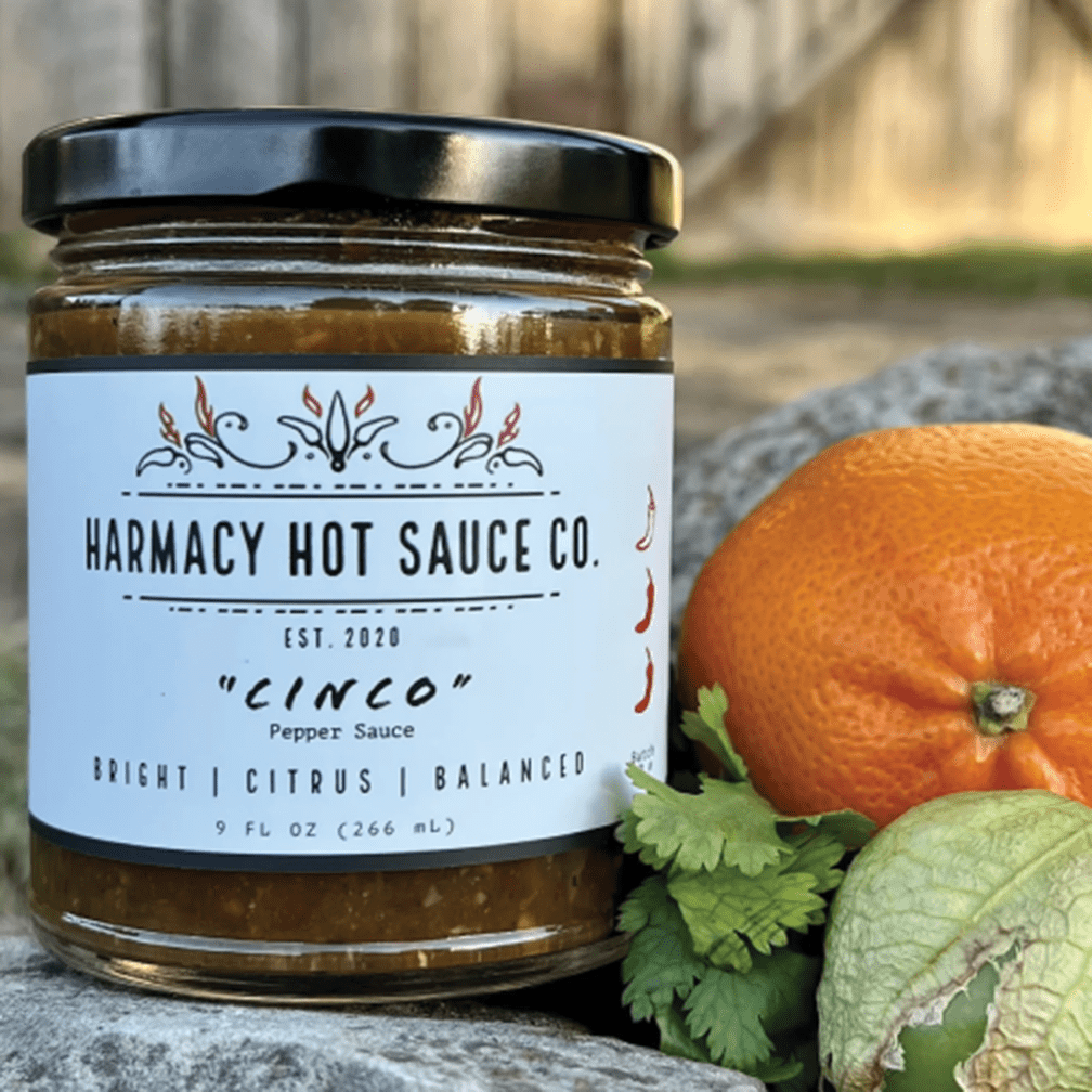 Harmacy Hot Sauce Co. - Cinco - Tomatillo & Clementine Pepper Sauce (9oz) - FishNook Tinned Seafood Co.