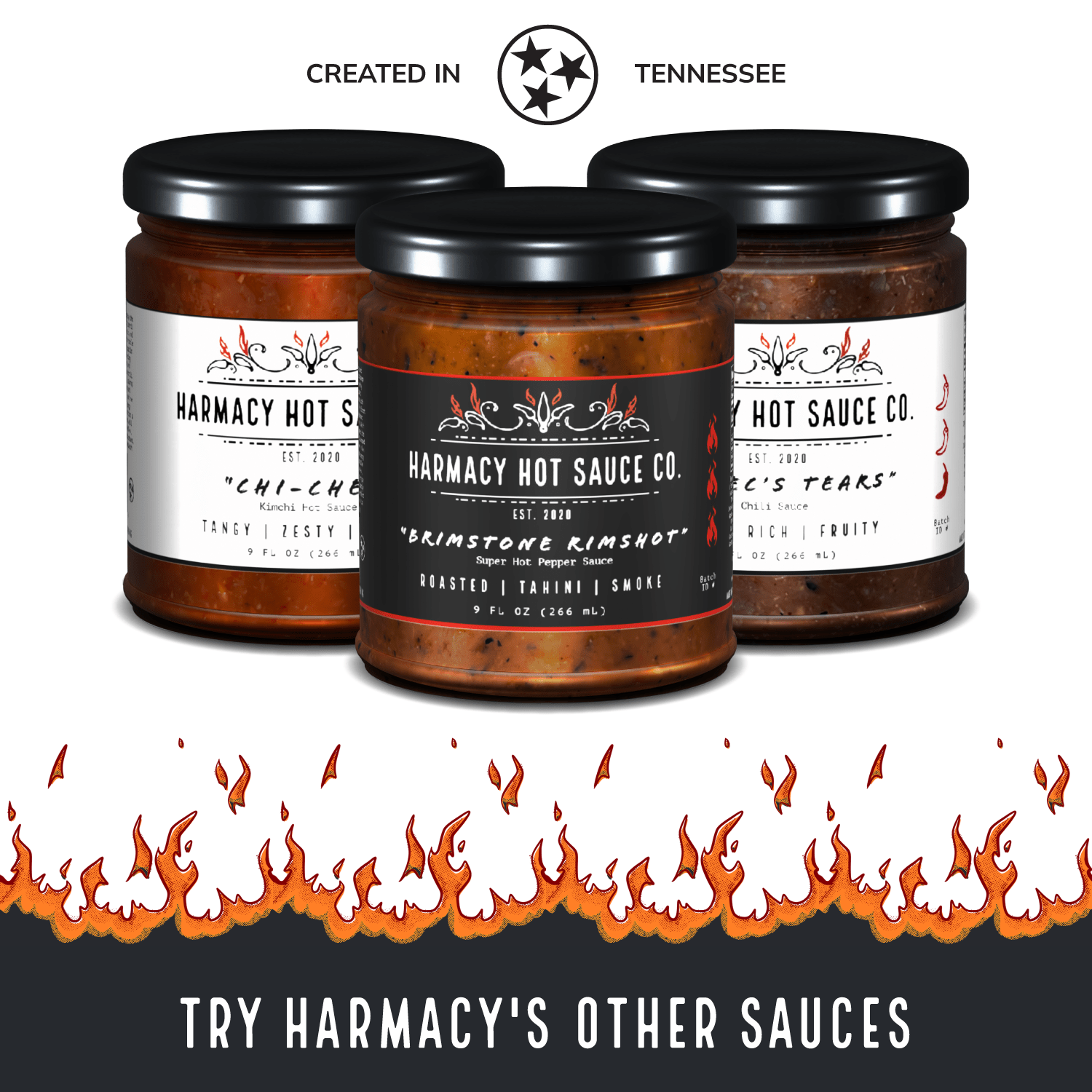 Harmacy Hot Sauce Co. - Pata del Diablo - Extra Hot Tomatillo & Clementine Pepper Sauce (9oz) - FishNook Tinned Seafood Co.
