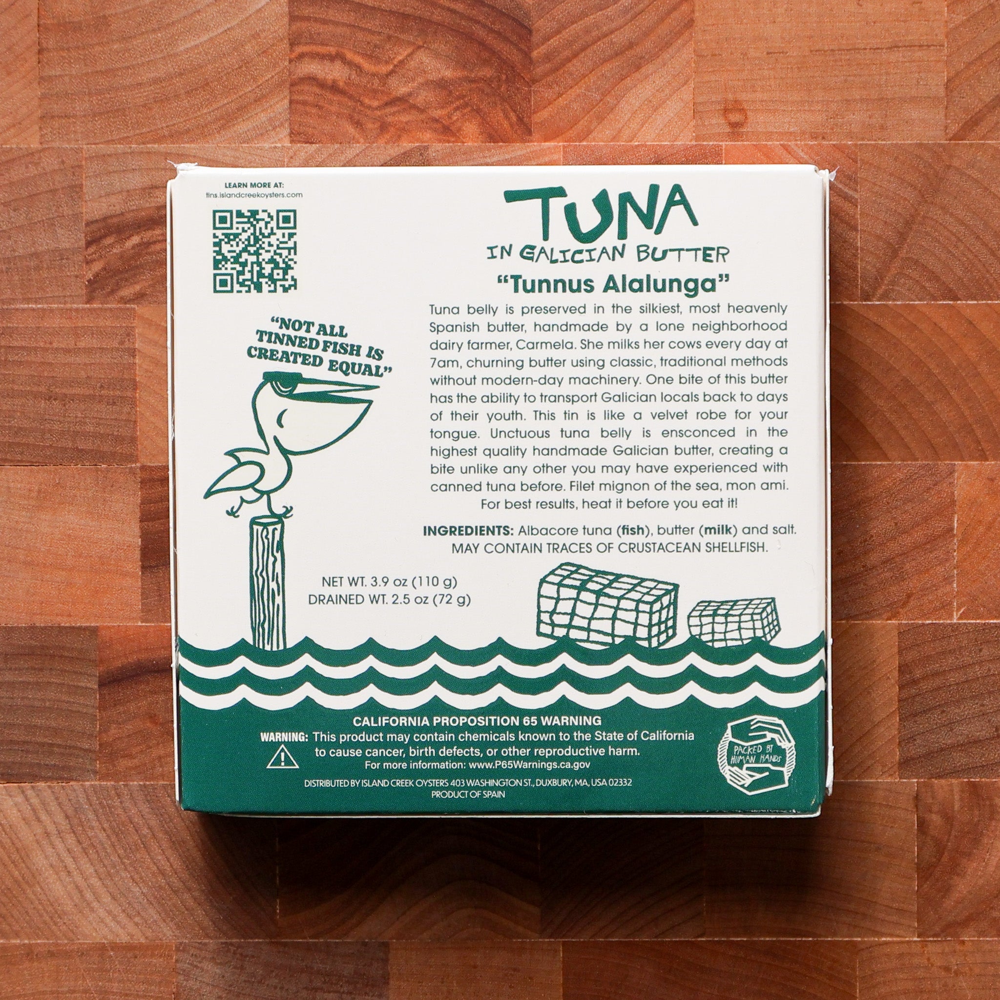 Island Creek - Tuna Belly in Galician Butter - FishNook Tinned Seafood Co.