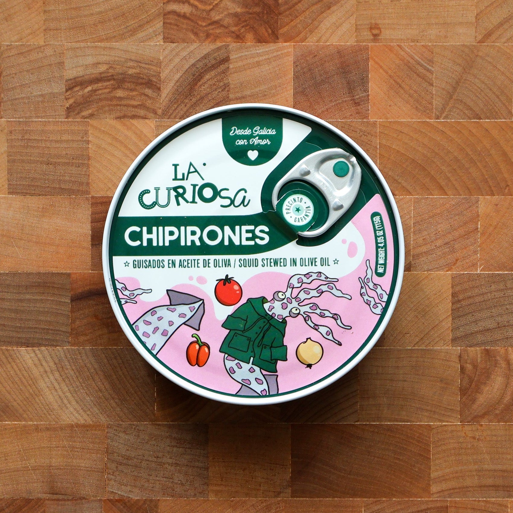 La Curiosa - Baby Squids in Tomato & White Wine Sauce - FishNook Tinned Seafood Co.