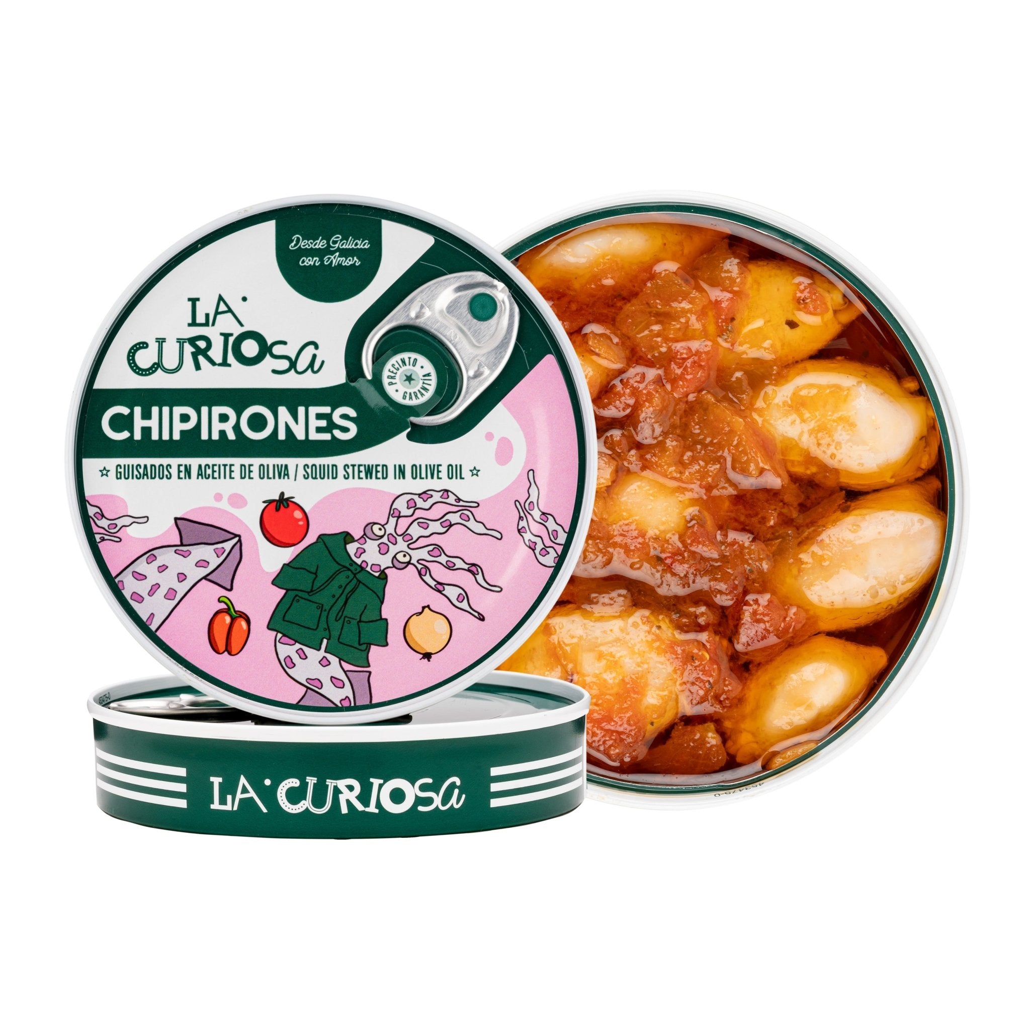 La Curiosa - Baby Squids in Tomato & White Wine Sauce - FishNook Tinned Seafood Co.
