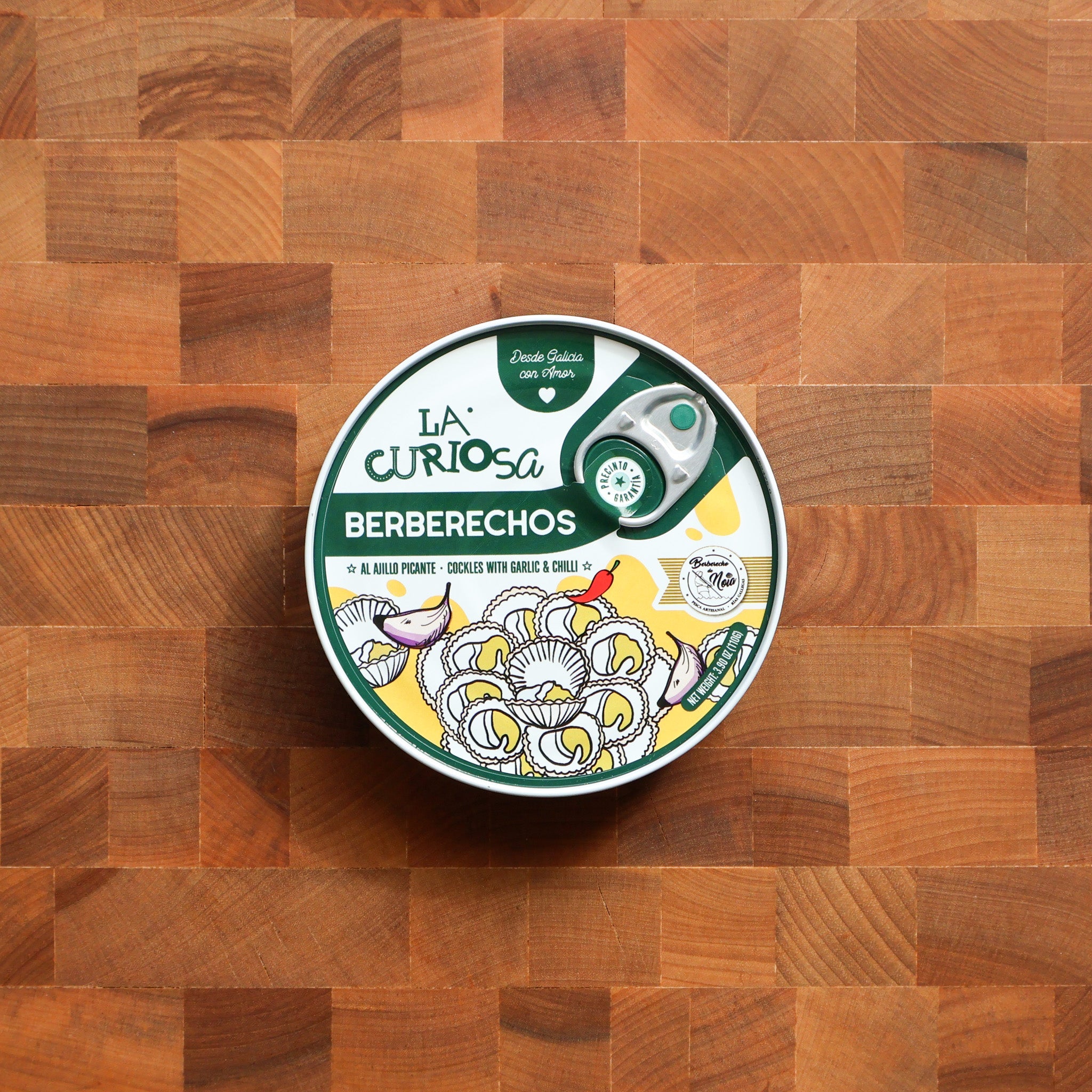 La Curiosa - Cockles in Olive Oil w/ Garlic & Chili - FishNook Tinned Seafood Co.