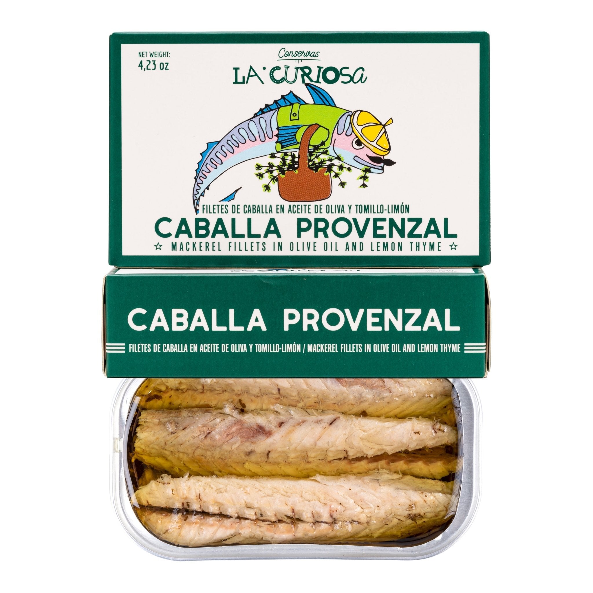 La Curiosa - Mackerel Fillets in Olive Oil w/ Lemon - Thyme - FishNook Tinned Seafood Co.