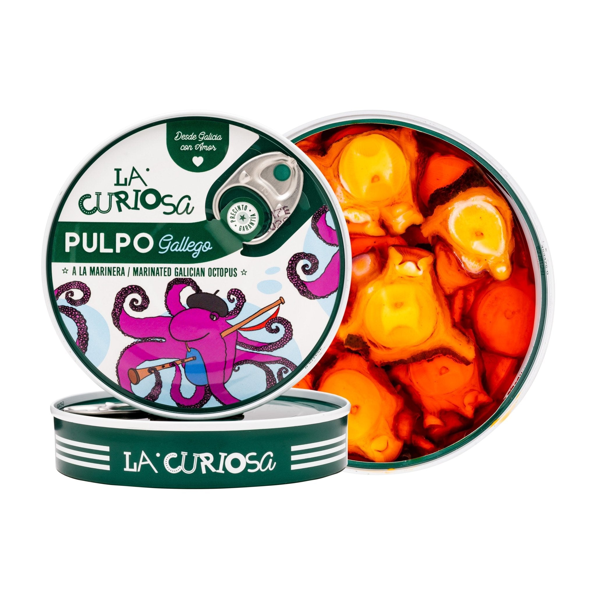 La Curiosa - Marinated Galician Octopus in Olive Oil w/ Paprika - FishNook Tinned Seafood Co.