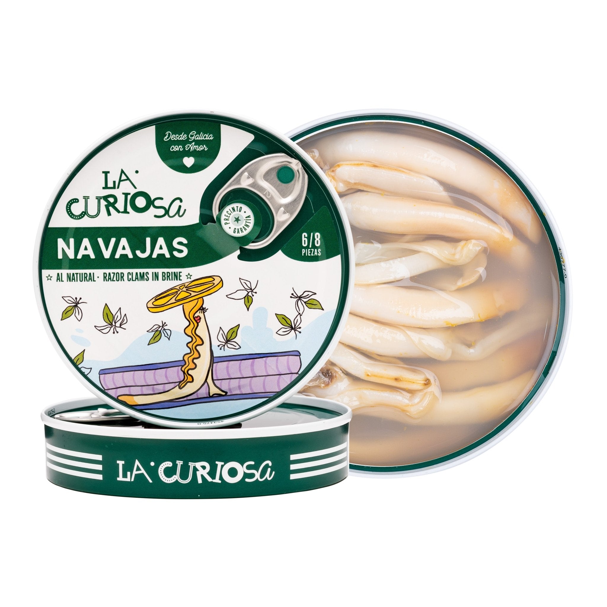 La Curiosa - Razor Clams in Brine - FishNook Tinned Seafood Co.