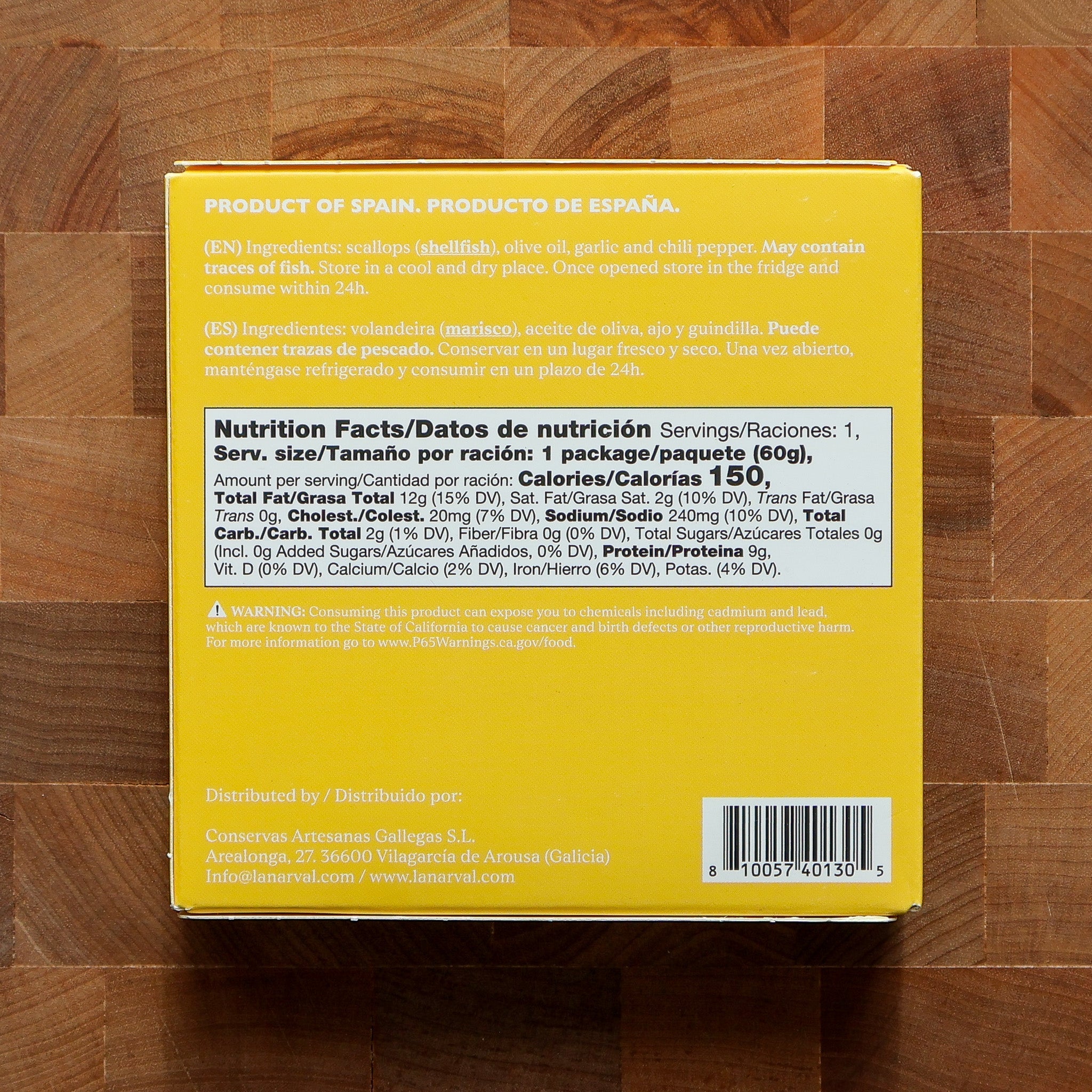 La Narval - Galician Scallops w/ Olive Oil, Garlic & Chili - FishNook Tinned Seafood Co.