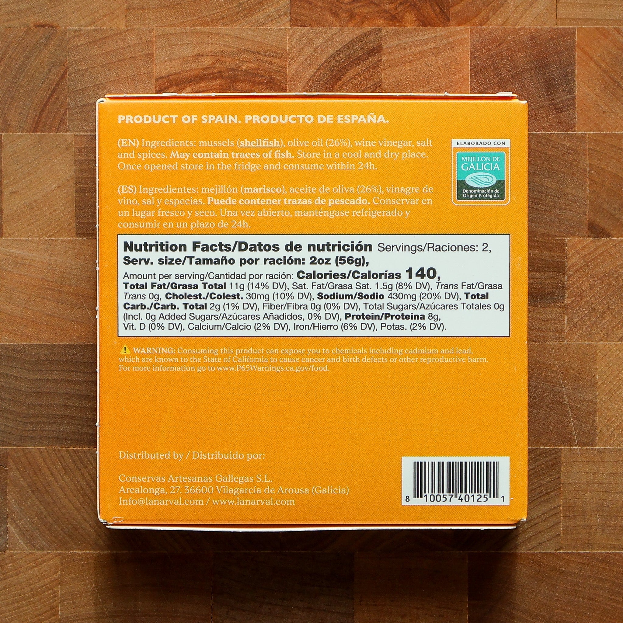 La Narval - Large Galician Mussels in Escabeche - FishNook Tinned Seafood Co.