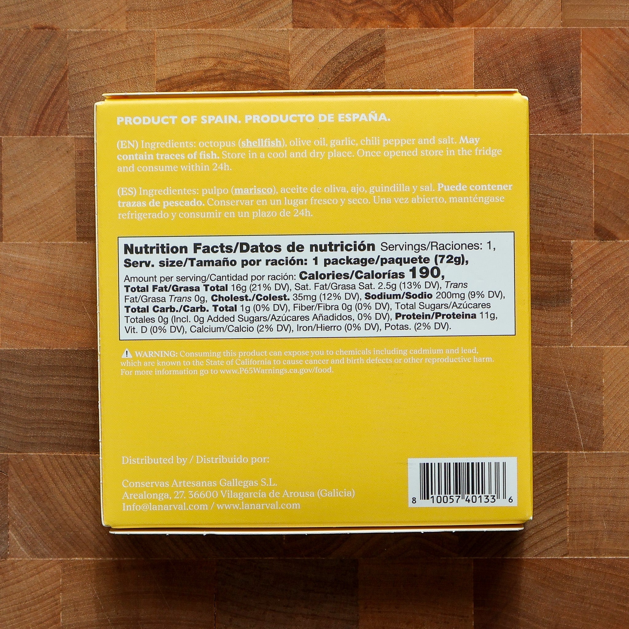 La Narval - Rock Octopus w/ Olive Oil, Garlic & Chili - FishNook Tinned Seafood Co.