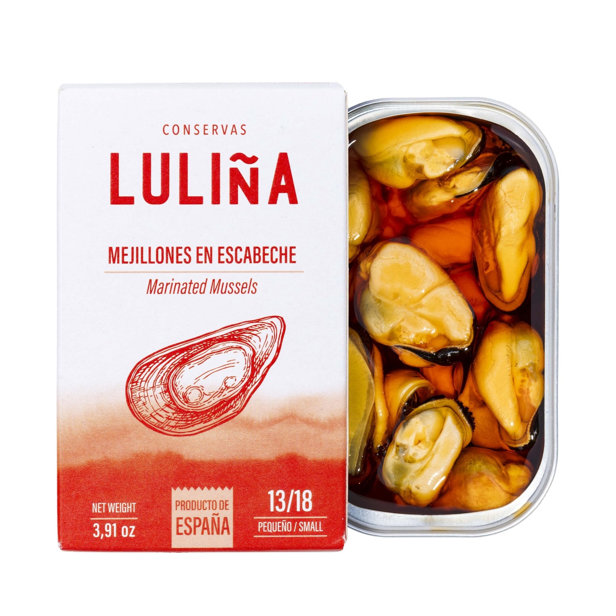 Luliña - 13/18 Small Mussels in Escabeche - FishNook Tinned Seafood Co.