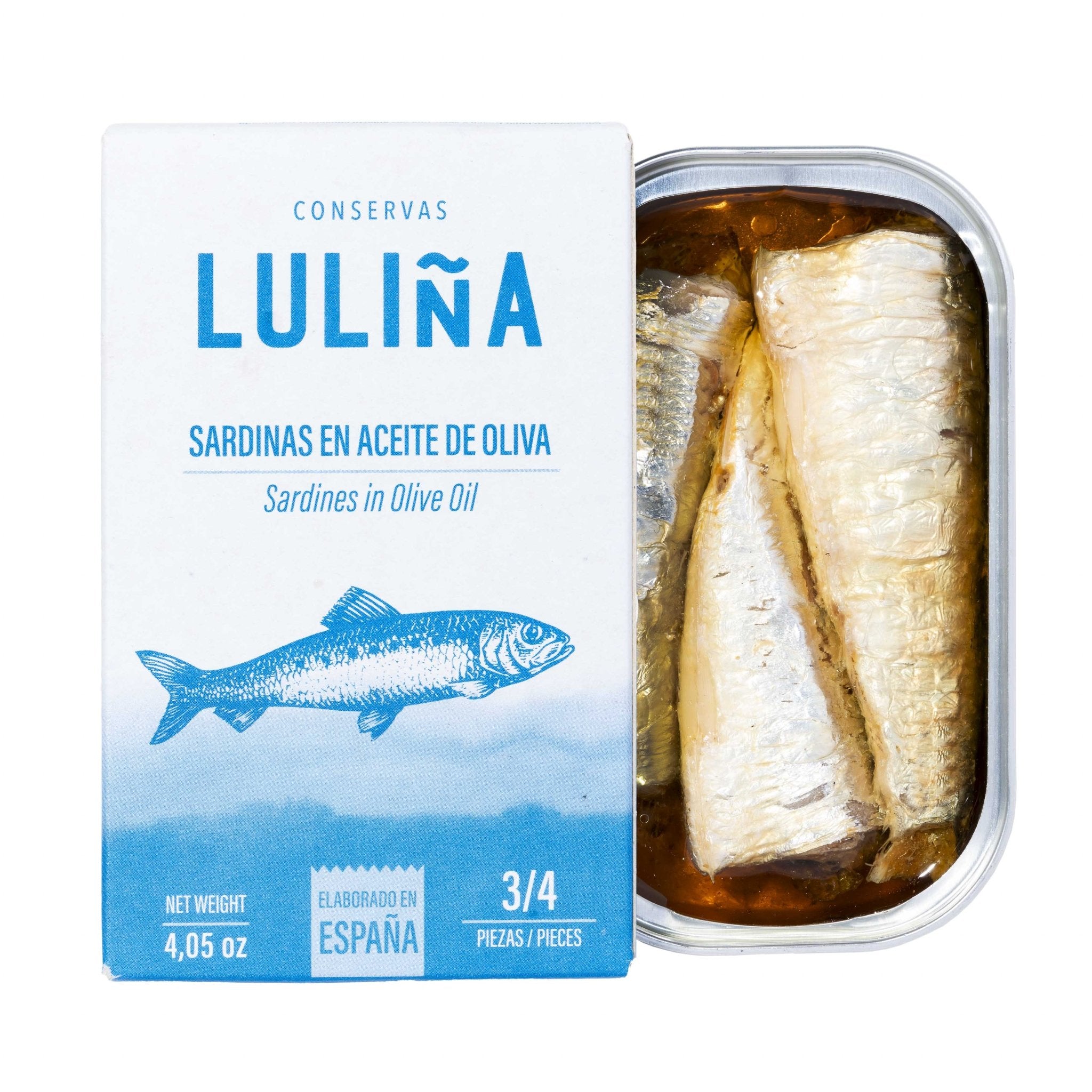 Luliña - 3/4 Sardines in Olive Oil - FishNook Tinned Seafood Co.