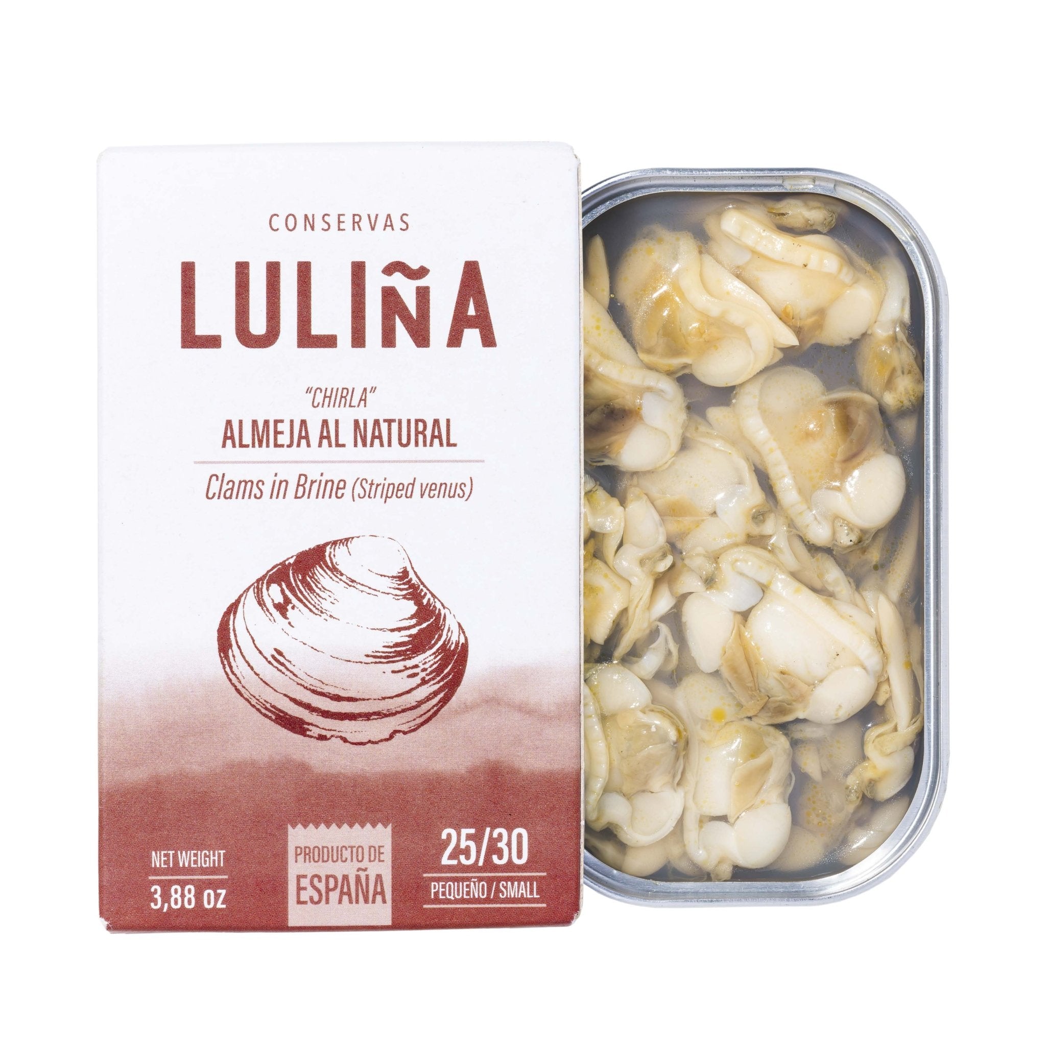 Luliña - Clams in Brine, 25/35 - FishNook Tinned Seafood Co.