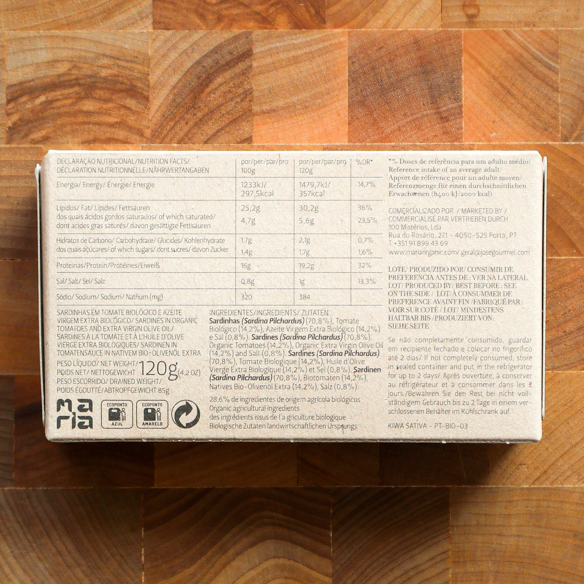 Maria Organic - Sardines in Organic Tomato Sauce - FishNook Tinned Seafood Co.