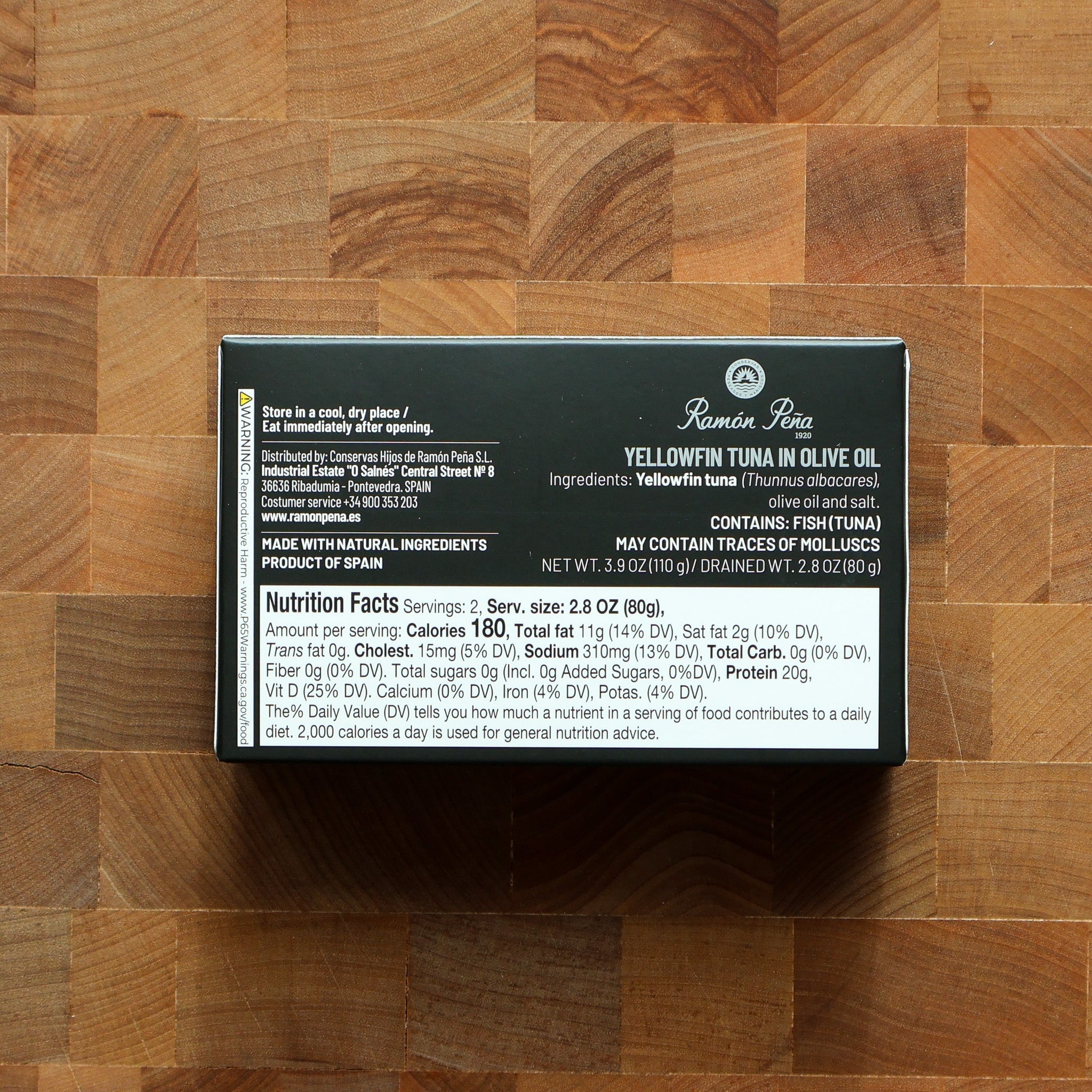 Ramon Peña - Yellowfin Tuna in Olive Oil, Silver Line - FishNook Tinned Seafood Co.